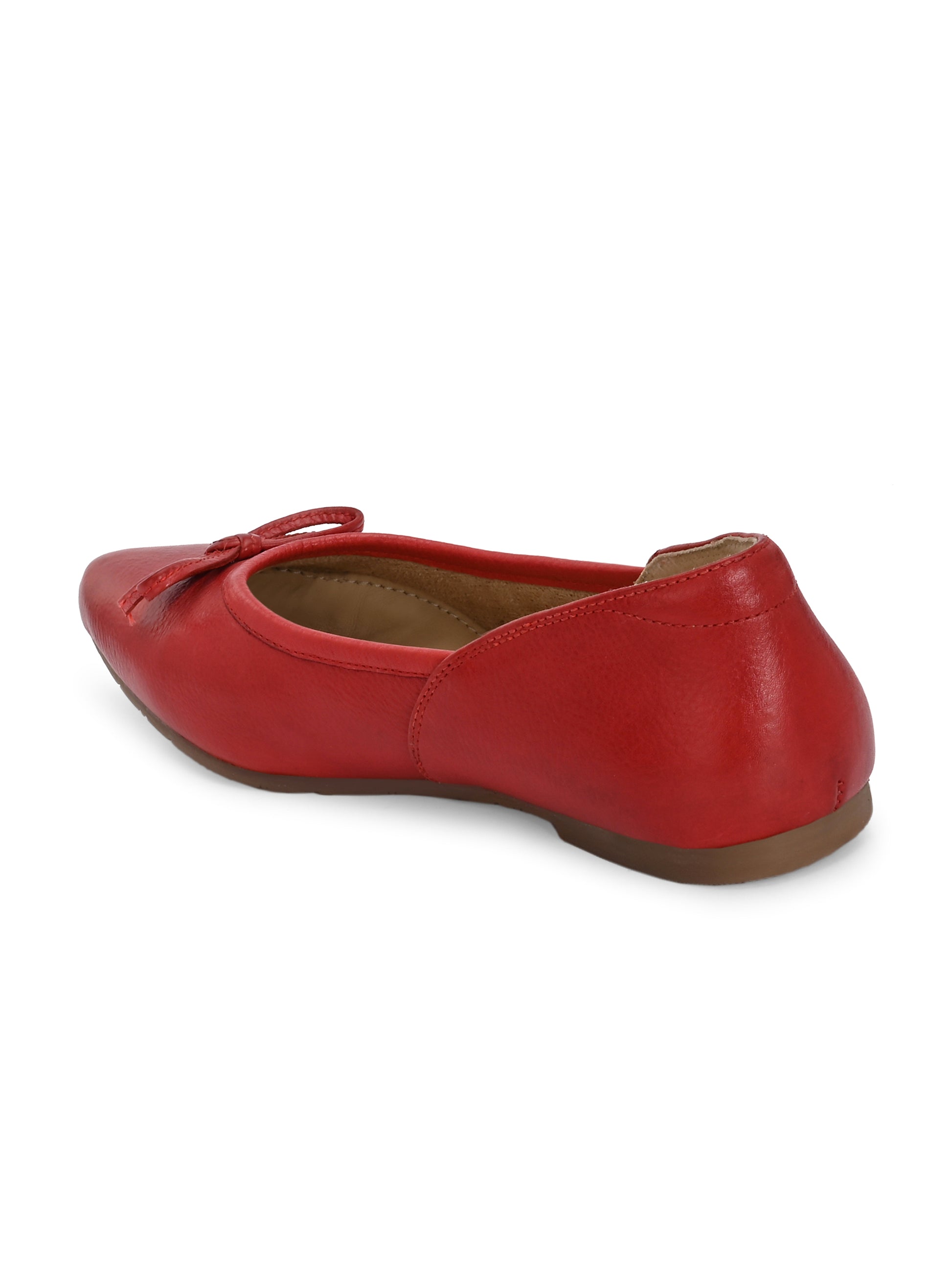 Cherry Red Bow Pointed Flats
