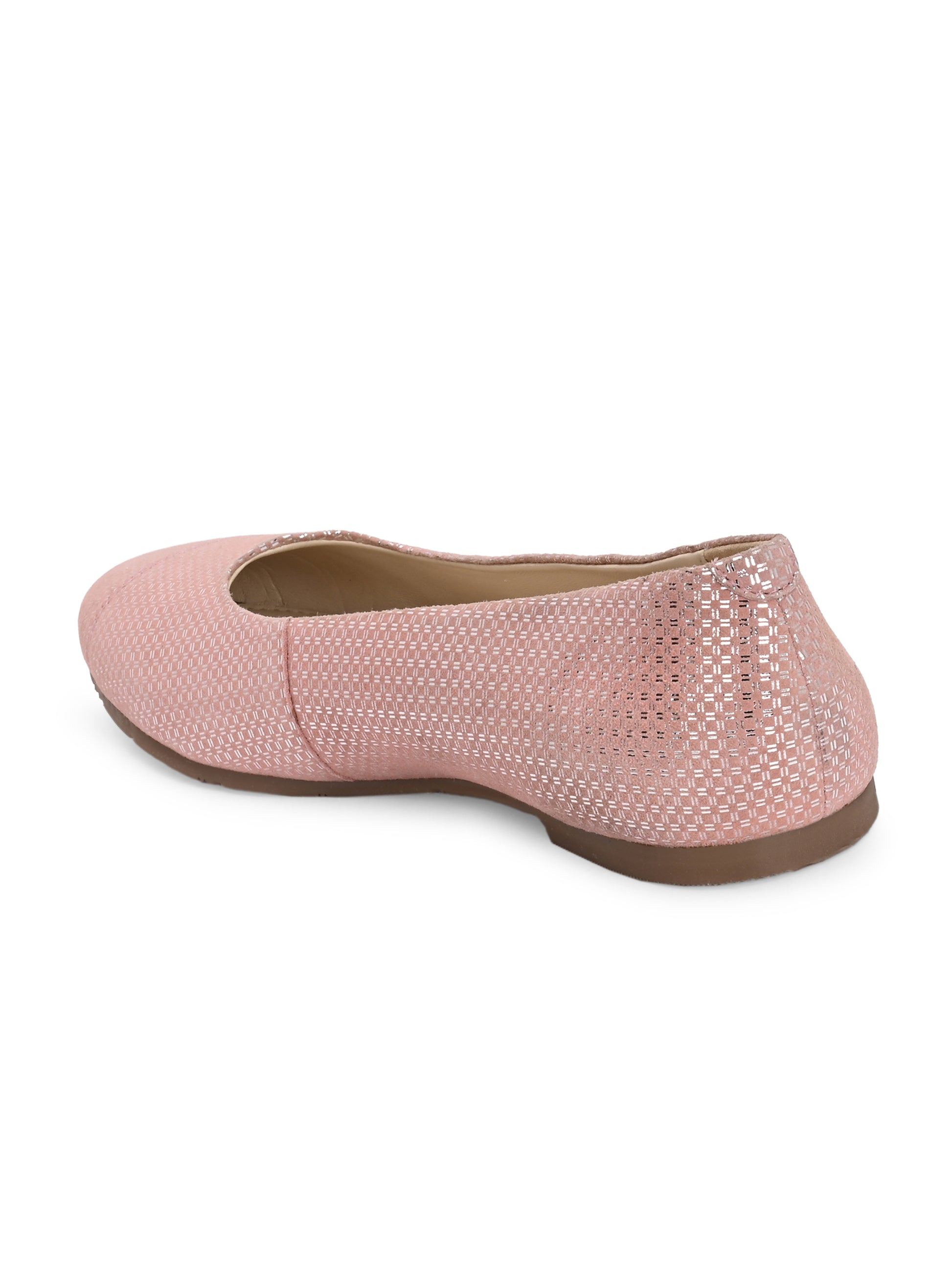 Pastel Pink Textured Ballet Flats