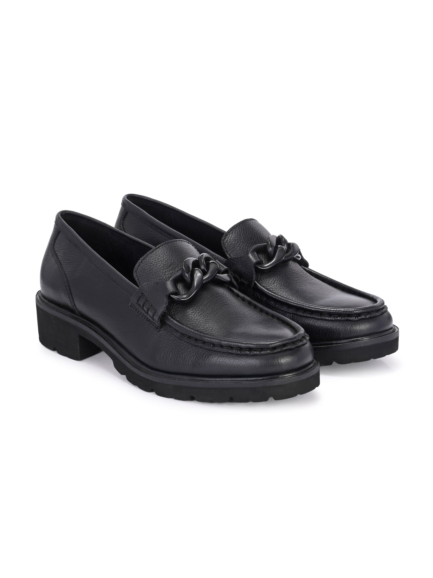 Pelle Perfetta Black Leather Moccasin