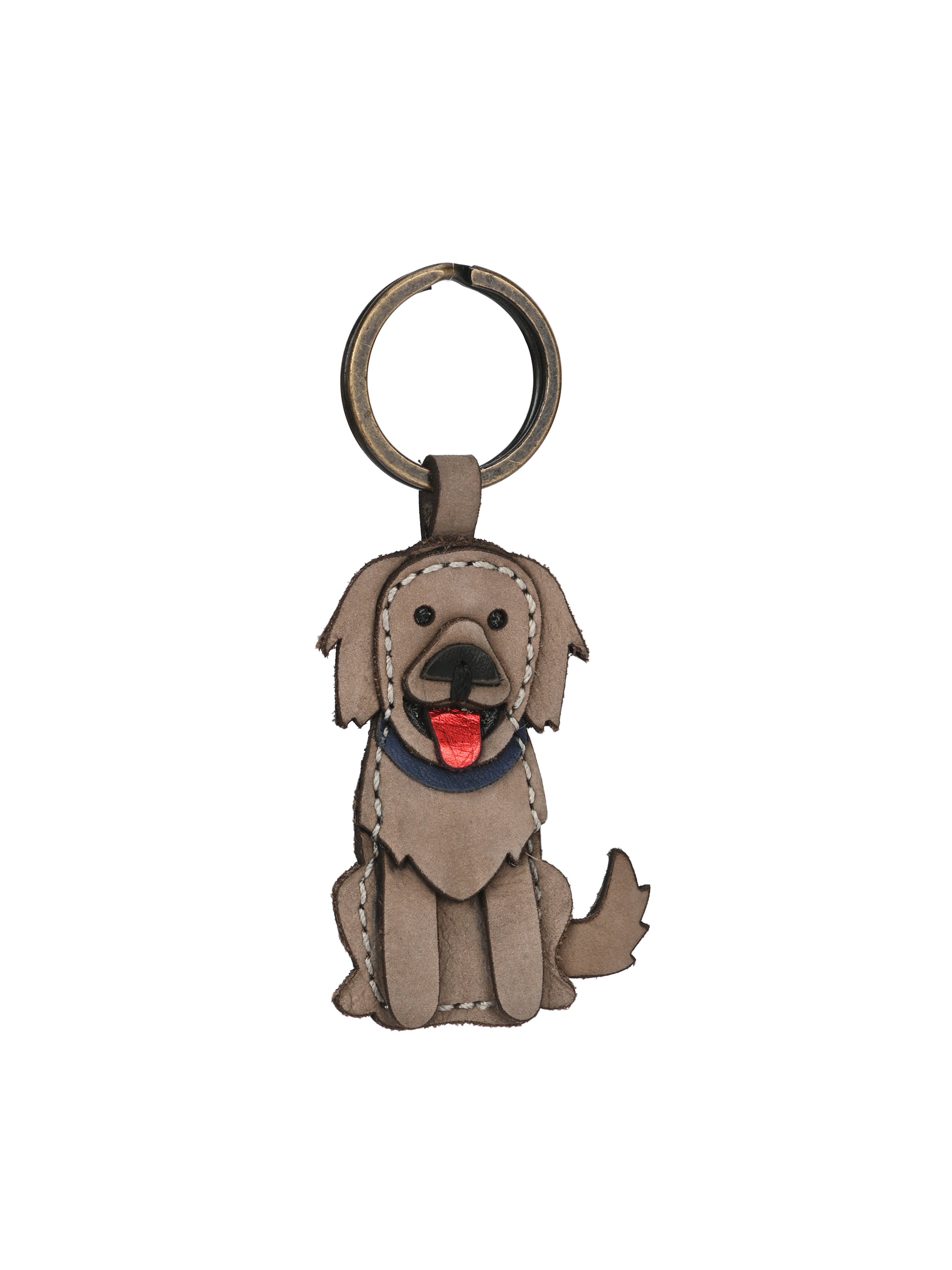 Golden Retriever Leather Key Ring