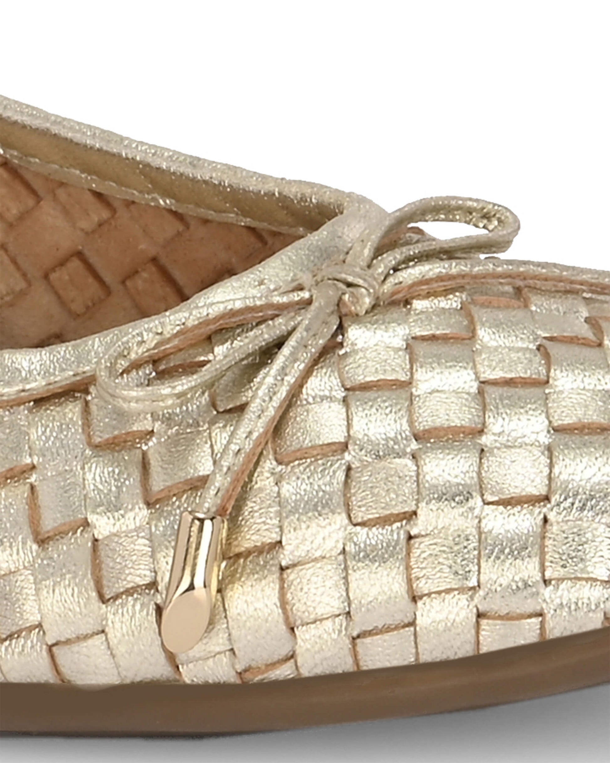 Florence Gold Leather Ballerina