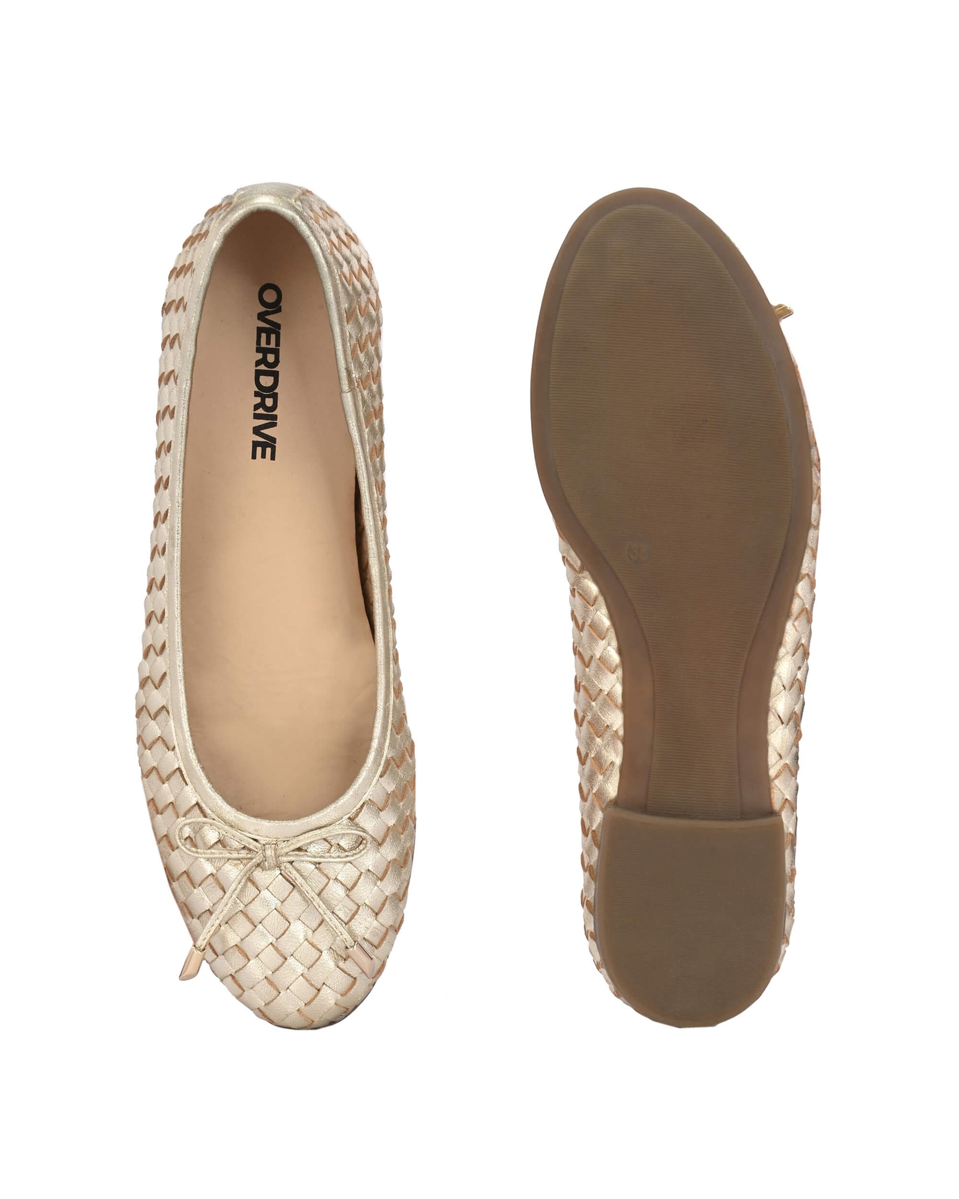 Florence Gold Leather Ballerina
