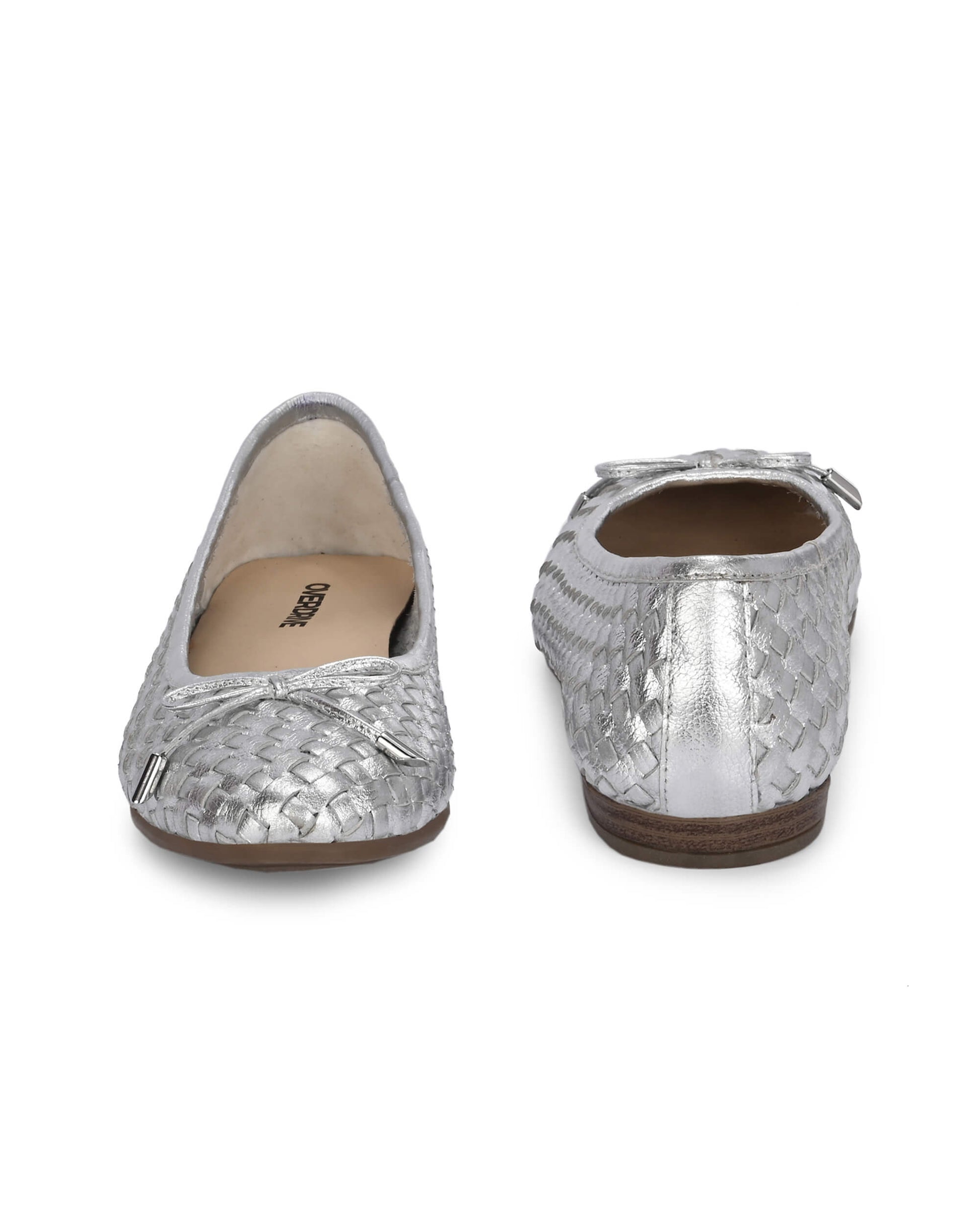 Florence Silver Leather Ballerina