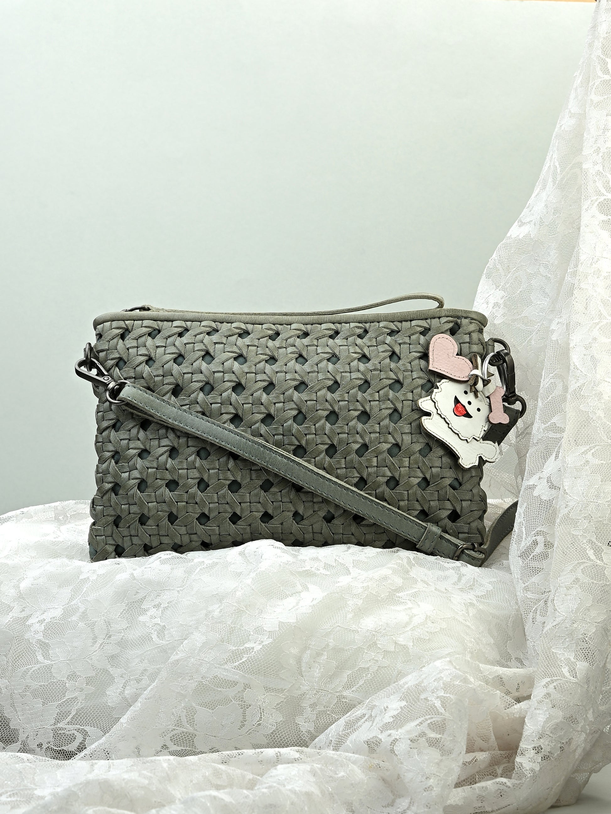 Sable Light Green Leather Sling/Wristlet
