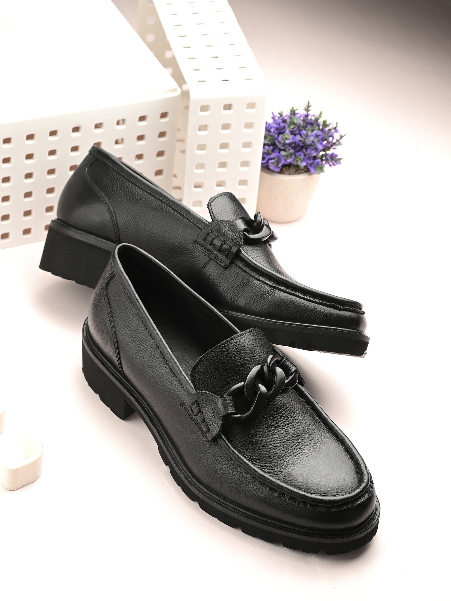 Pelle Perfetta Black Leather Moccasin