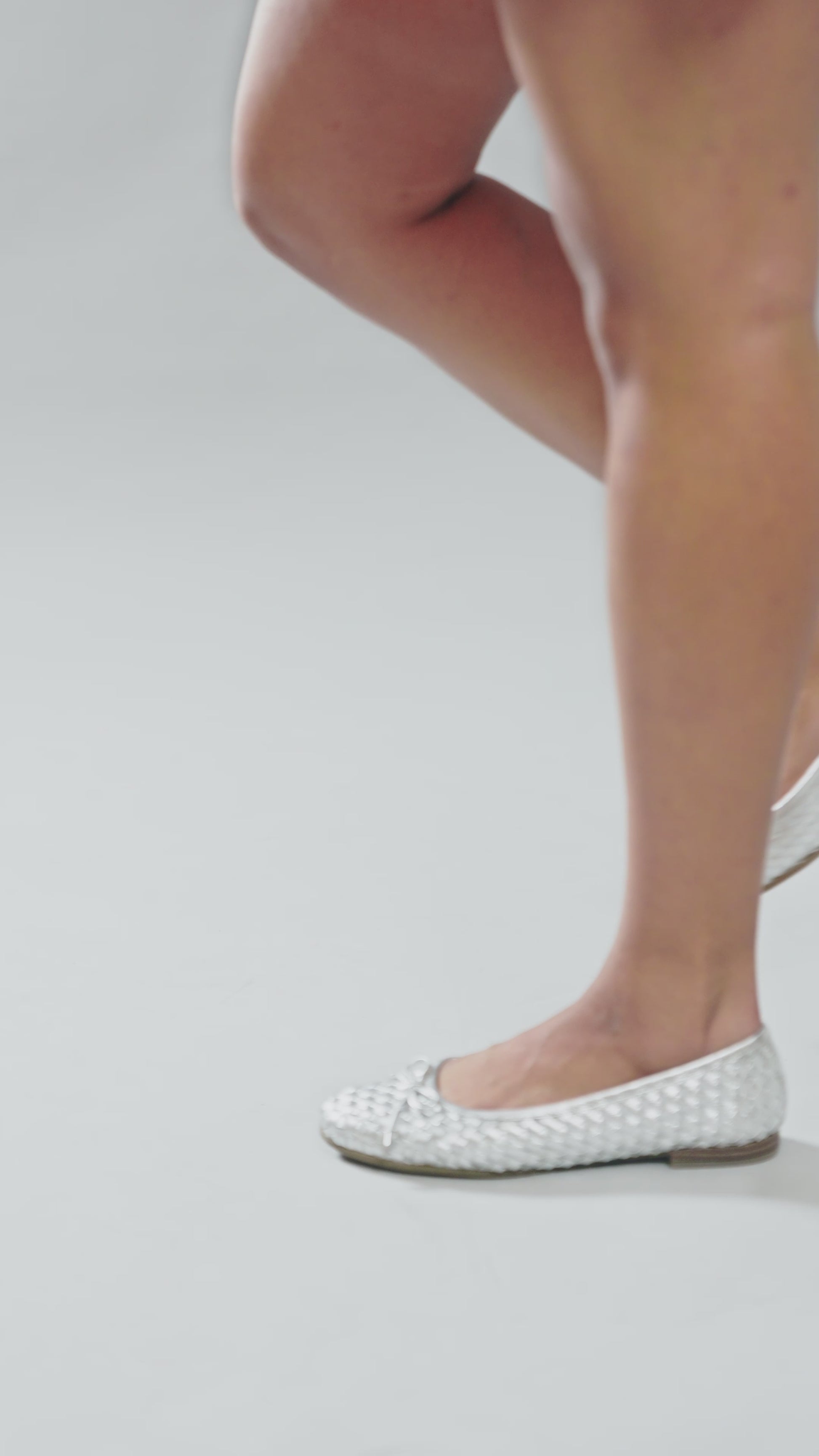 Florence Silver Leather Ballerina