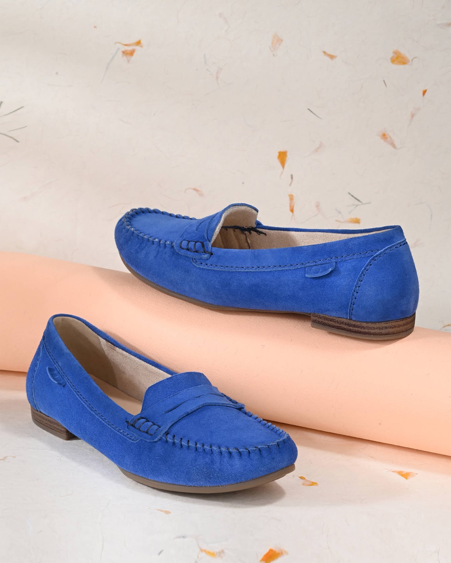 Bella Vita Sky Blue Leather Moccasin