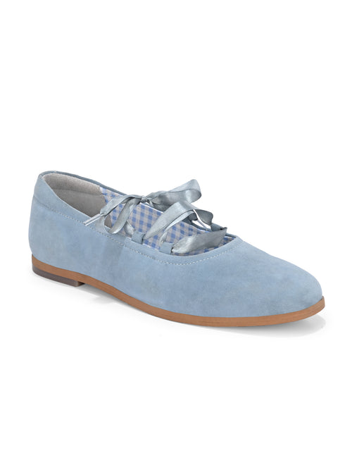 Powder Blue Ribbon Ballerinas