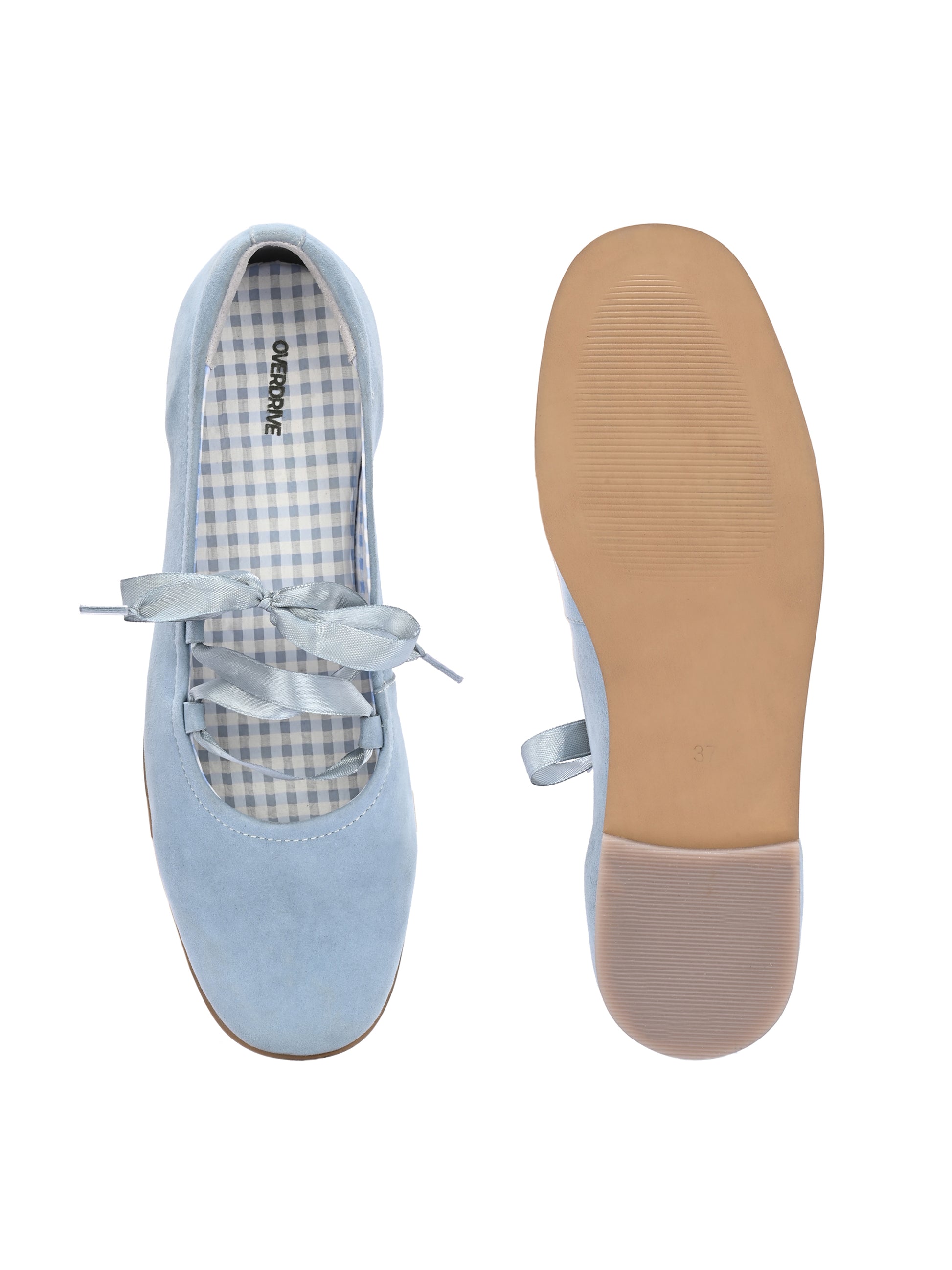 Powder Blue Ribbon Ballerinas
