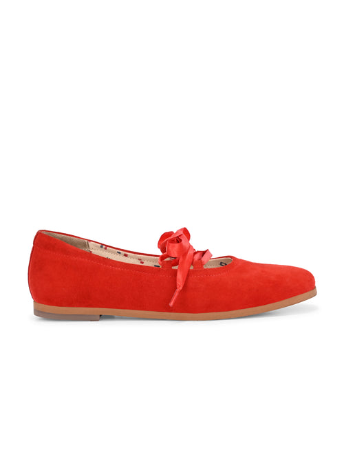Rouge Ribbon Ballerinas