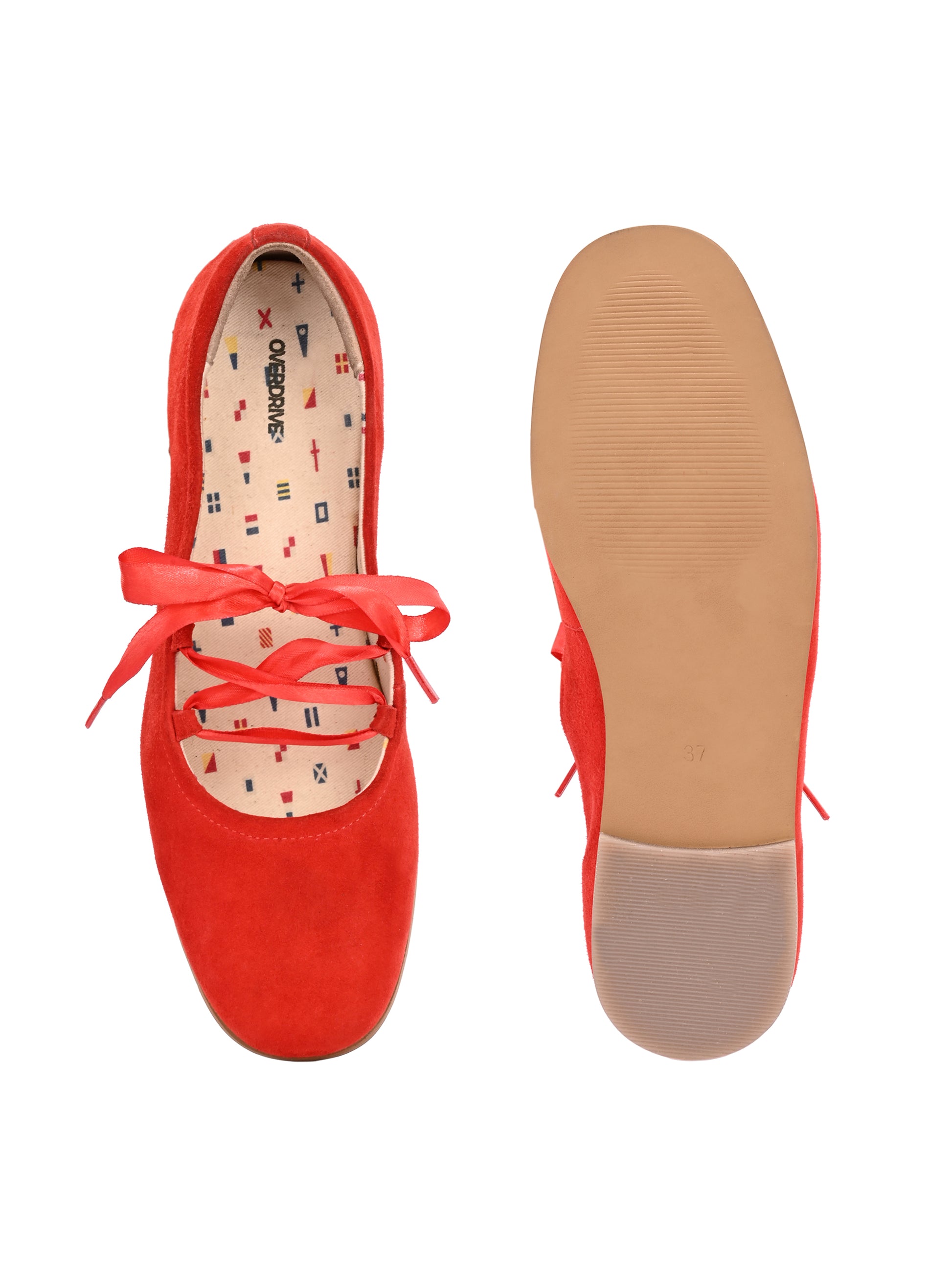 Rouge Ribbon Ballerinas