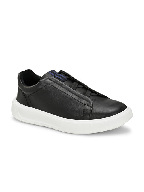 Aero Dash Black Leather Sneaker