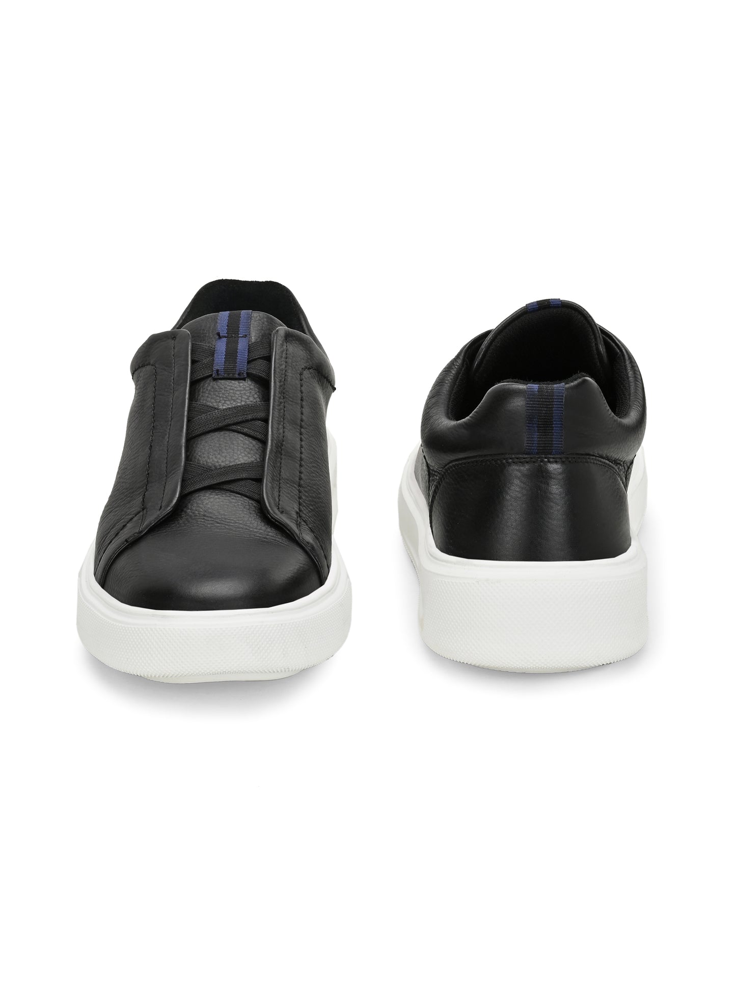 Aero Dash Black Leather Sneaker