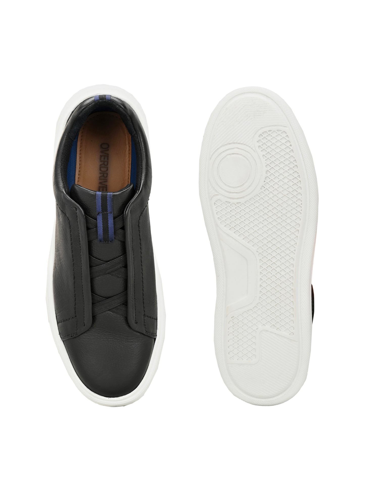 Aero Dash Black Leather Sneaker