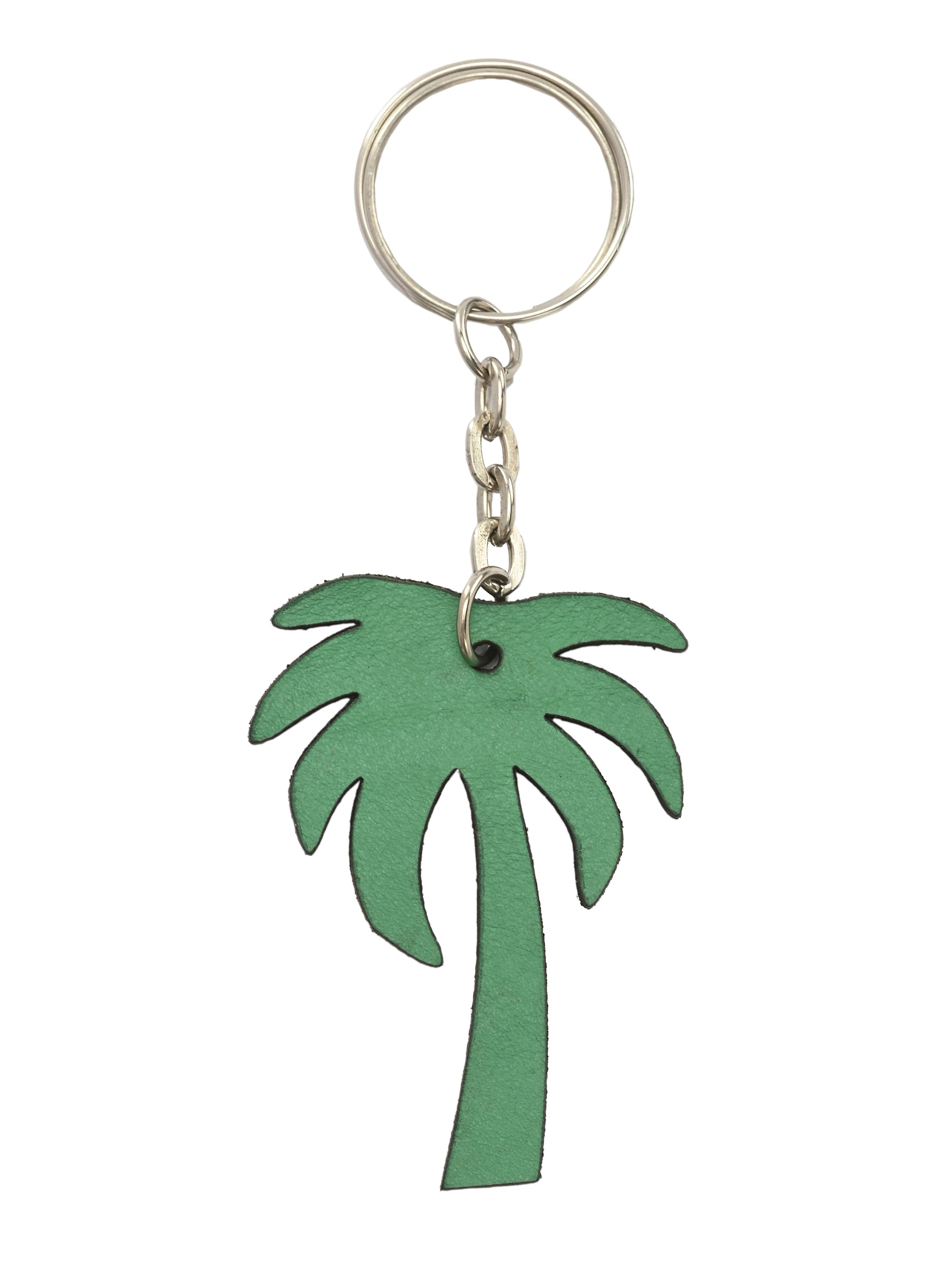 Palm Escape Leather Keychain