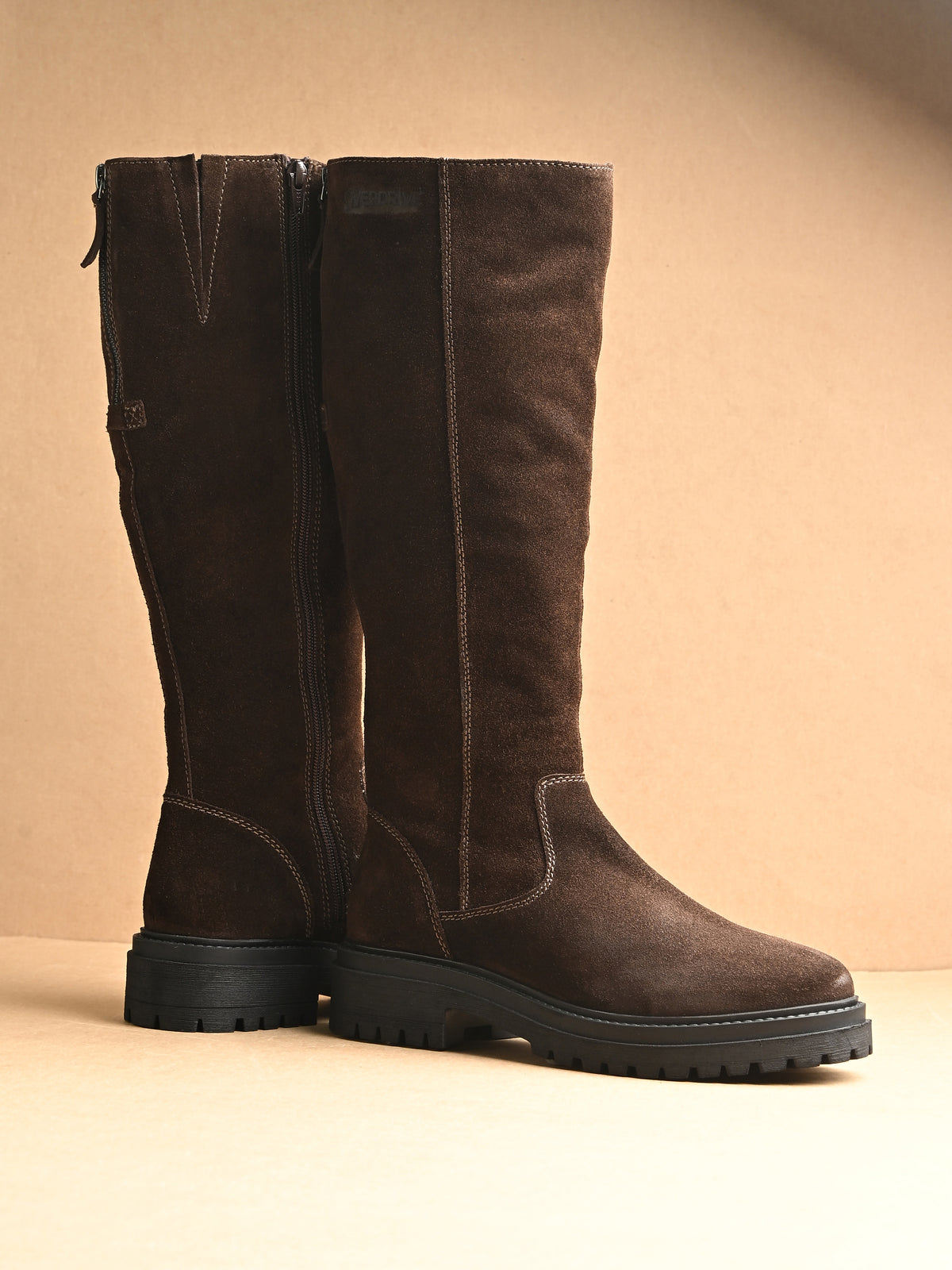 Elegant Brown Leather Boot