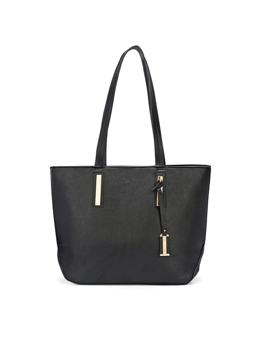 Aurelia Black Leather Tote