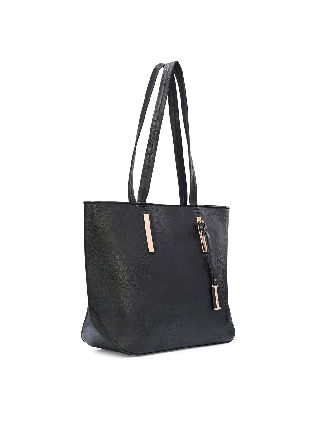 Aurelia Black Leather Tote