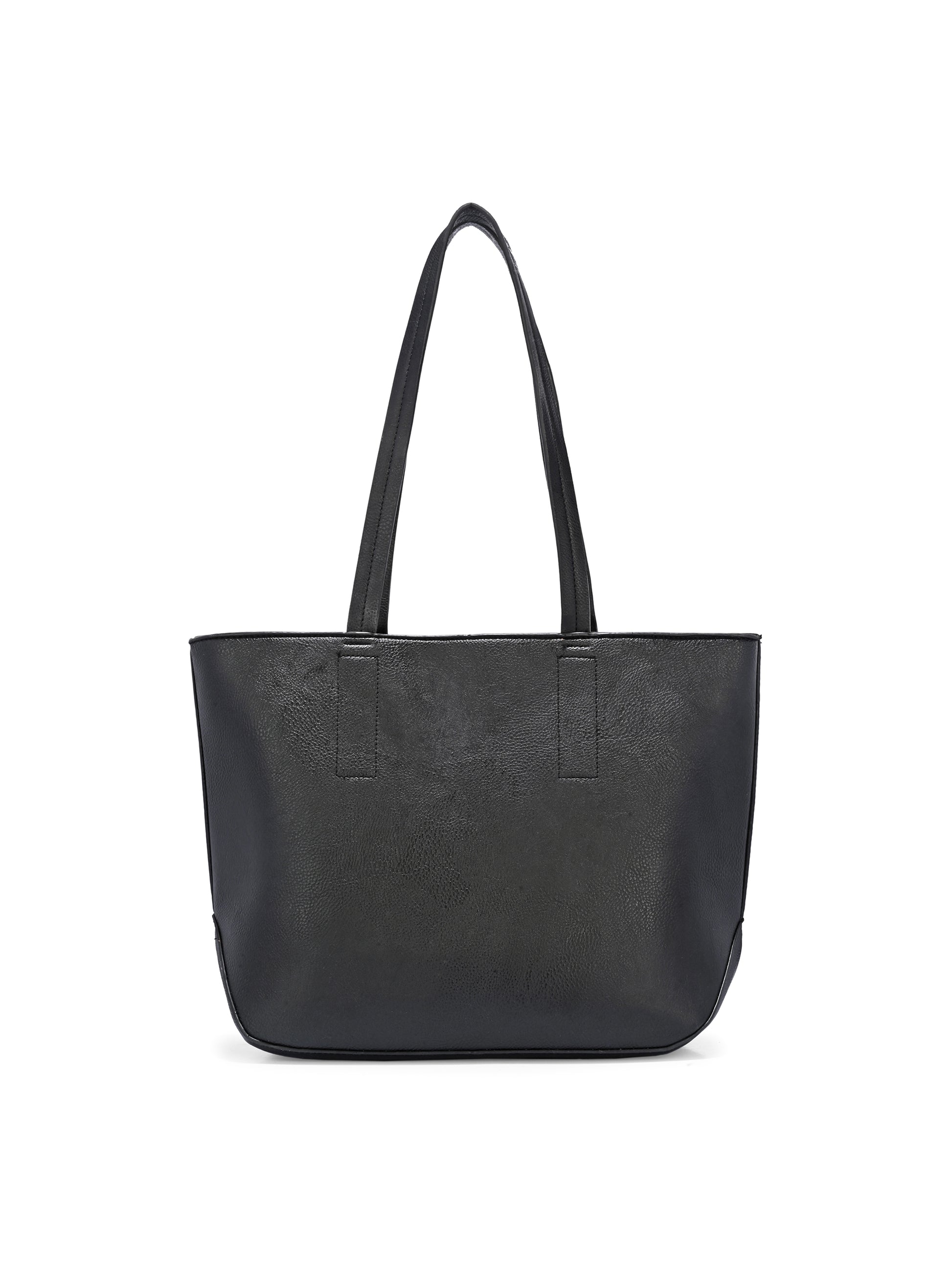 Aurelia Black Leather Tote