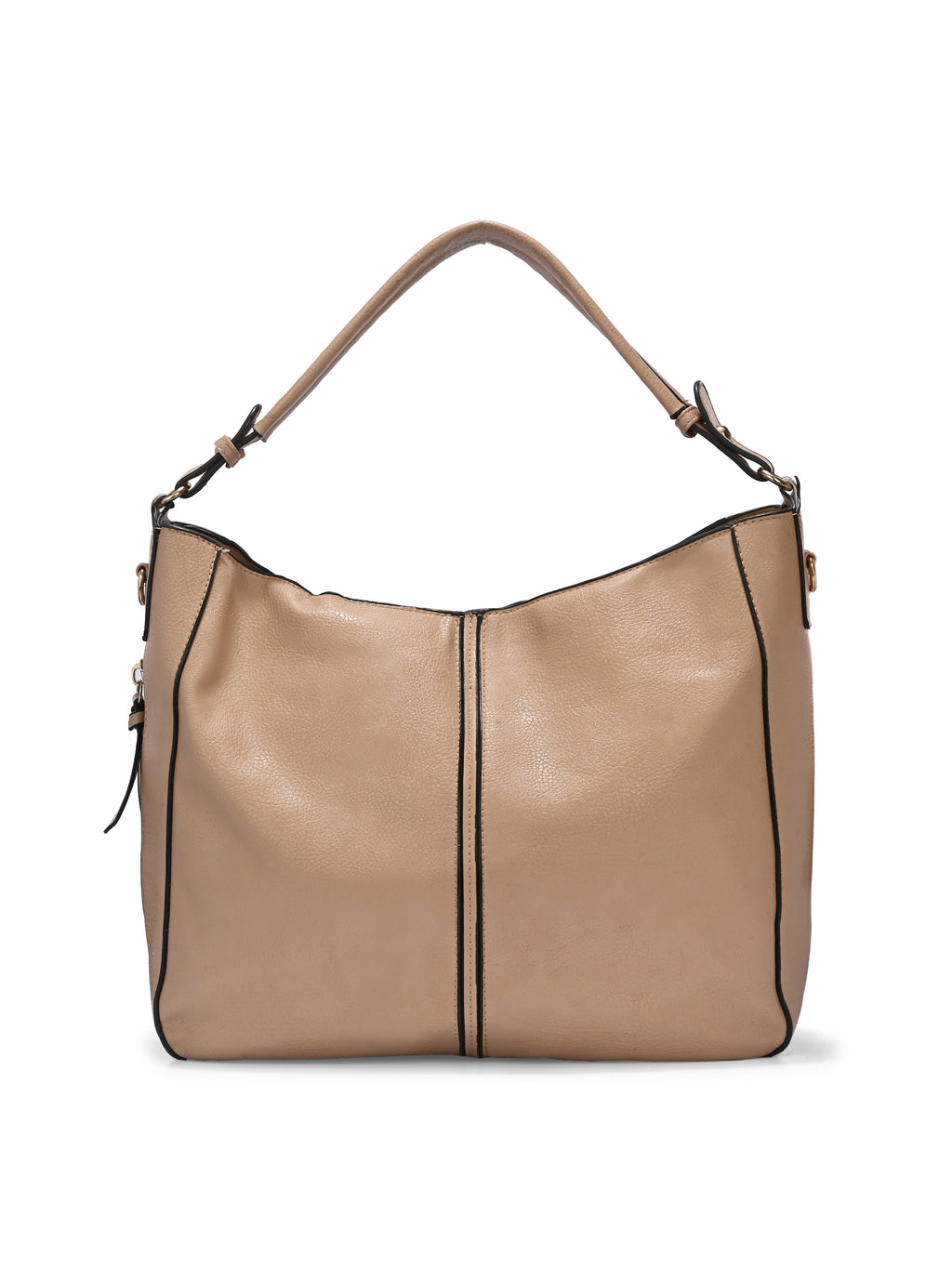 Elara Tan Leather Shoulder Bag