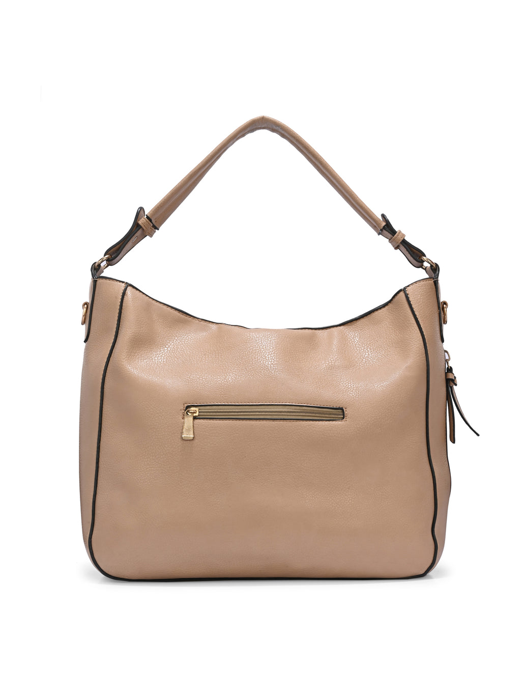 Elara Tan Leather Shoulder Bag
