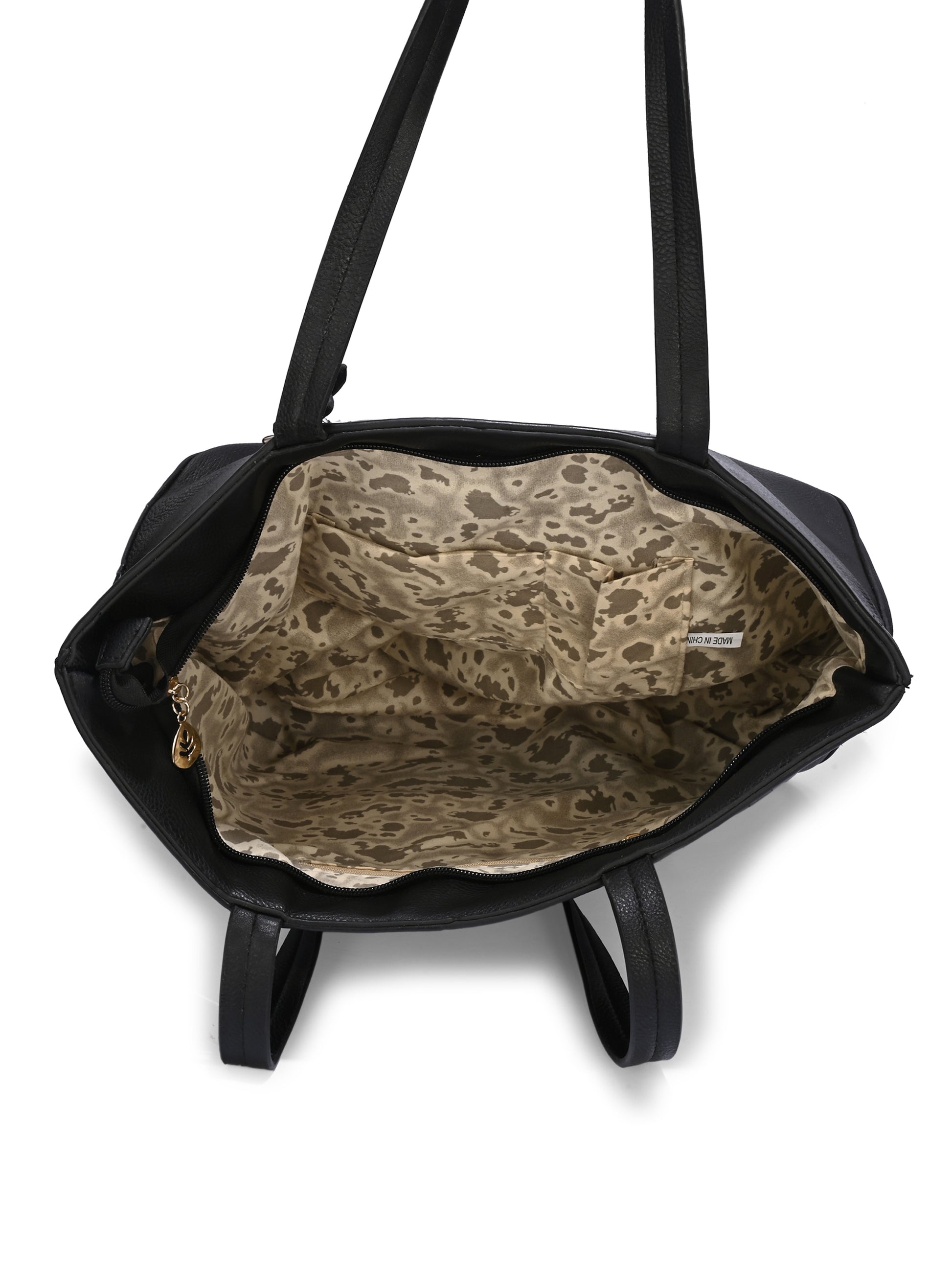 Aurelia Black Leather Tote