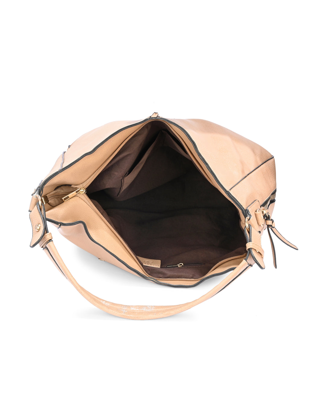 Elara Tan Leather Shoulder Bag