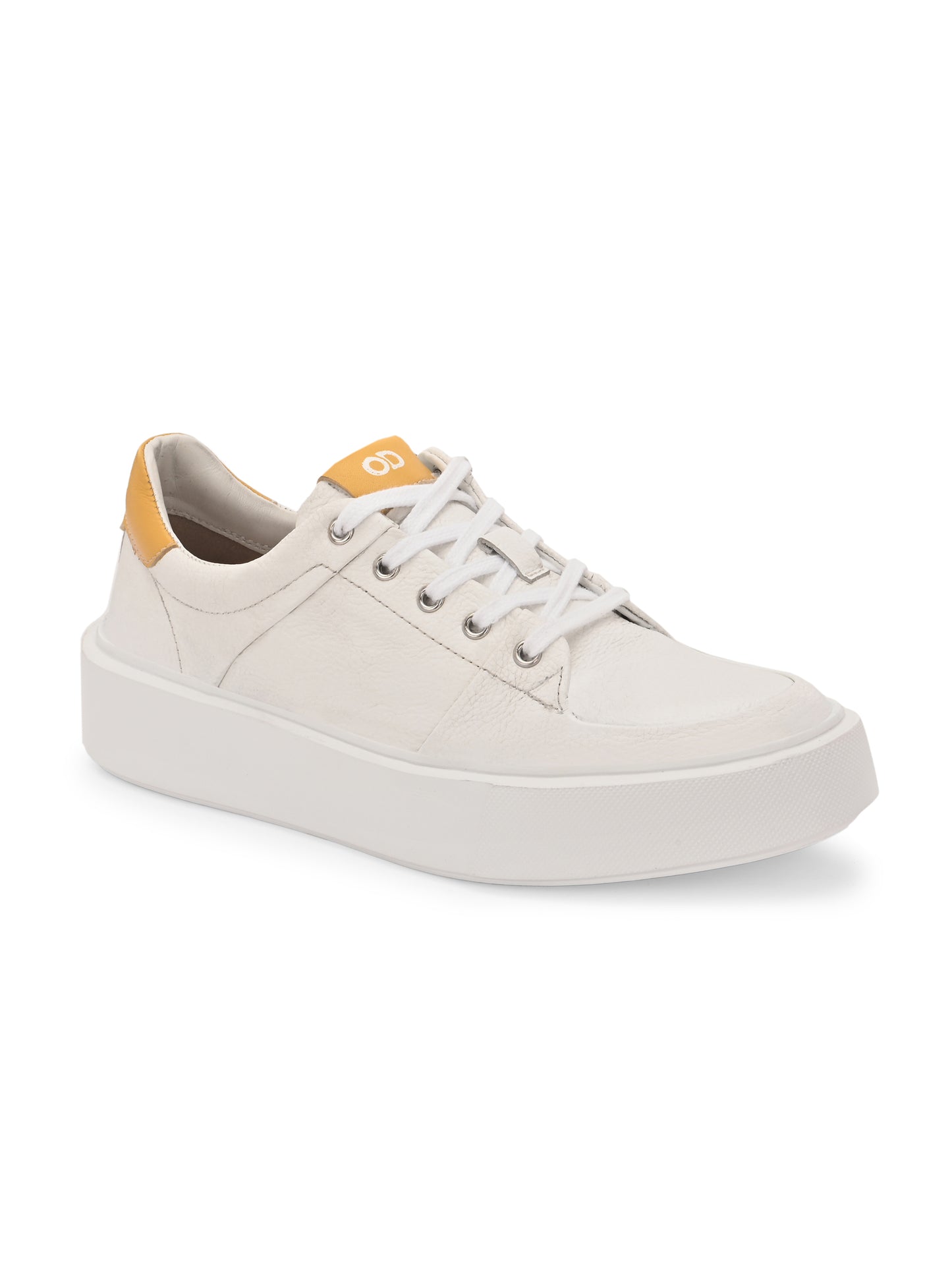 Velocity White Tan Leather Sneakers