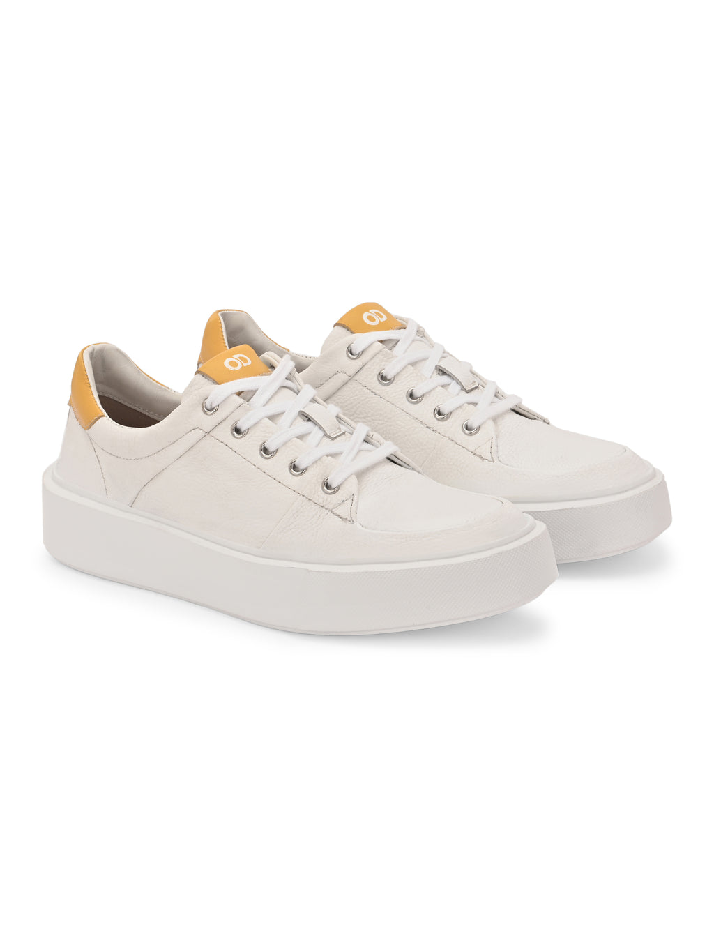 Velocity White Tan Leather Sneakers