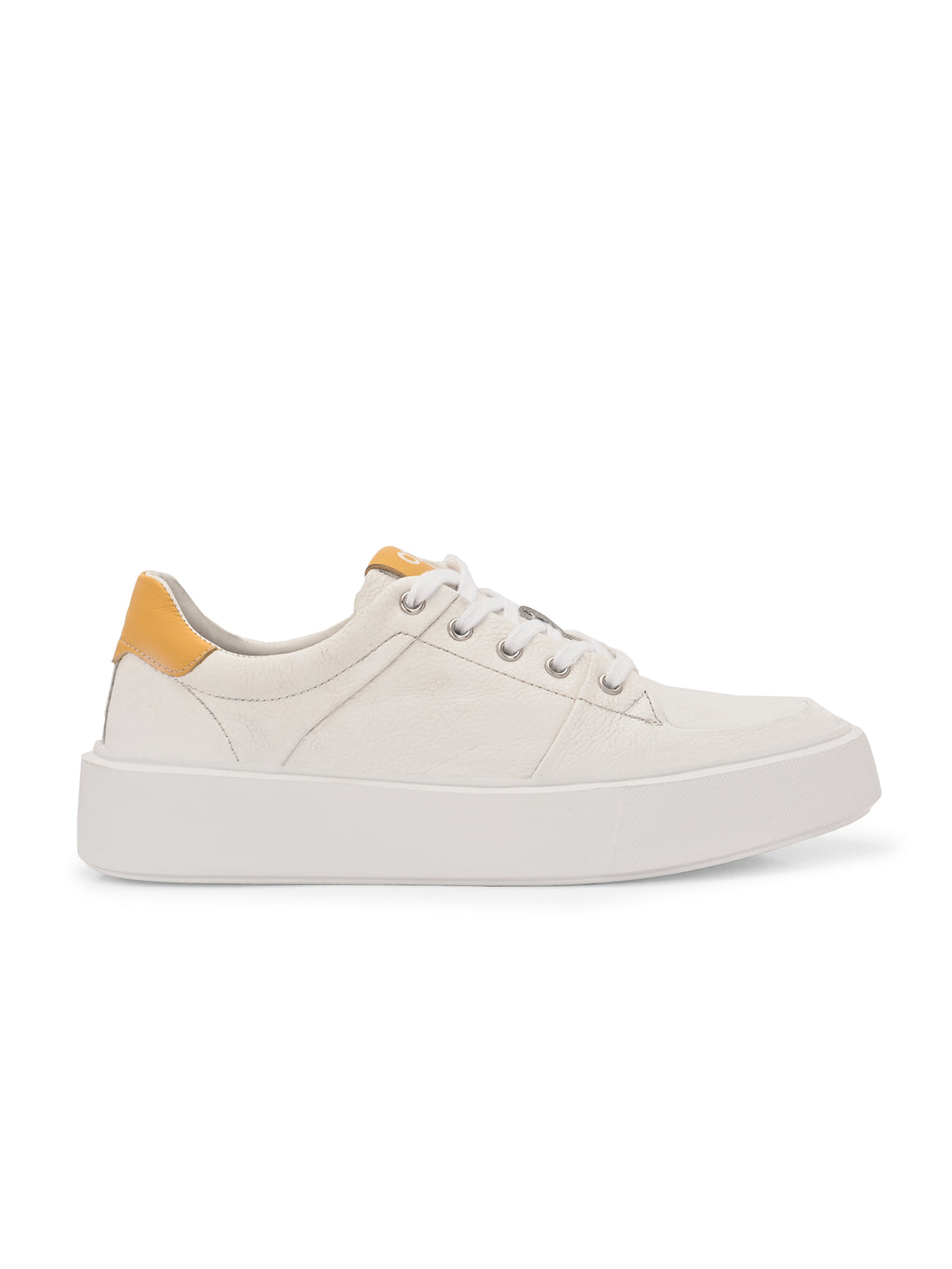 Velocity White Tan Leather Sneakers