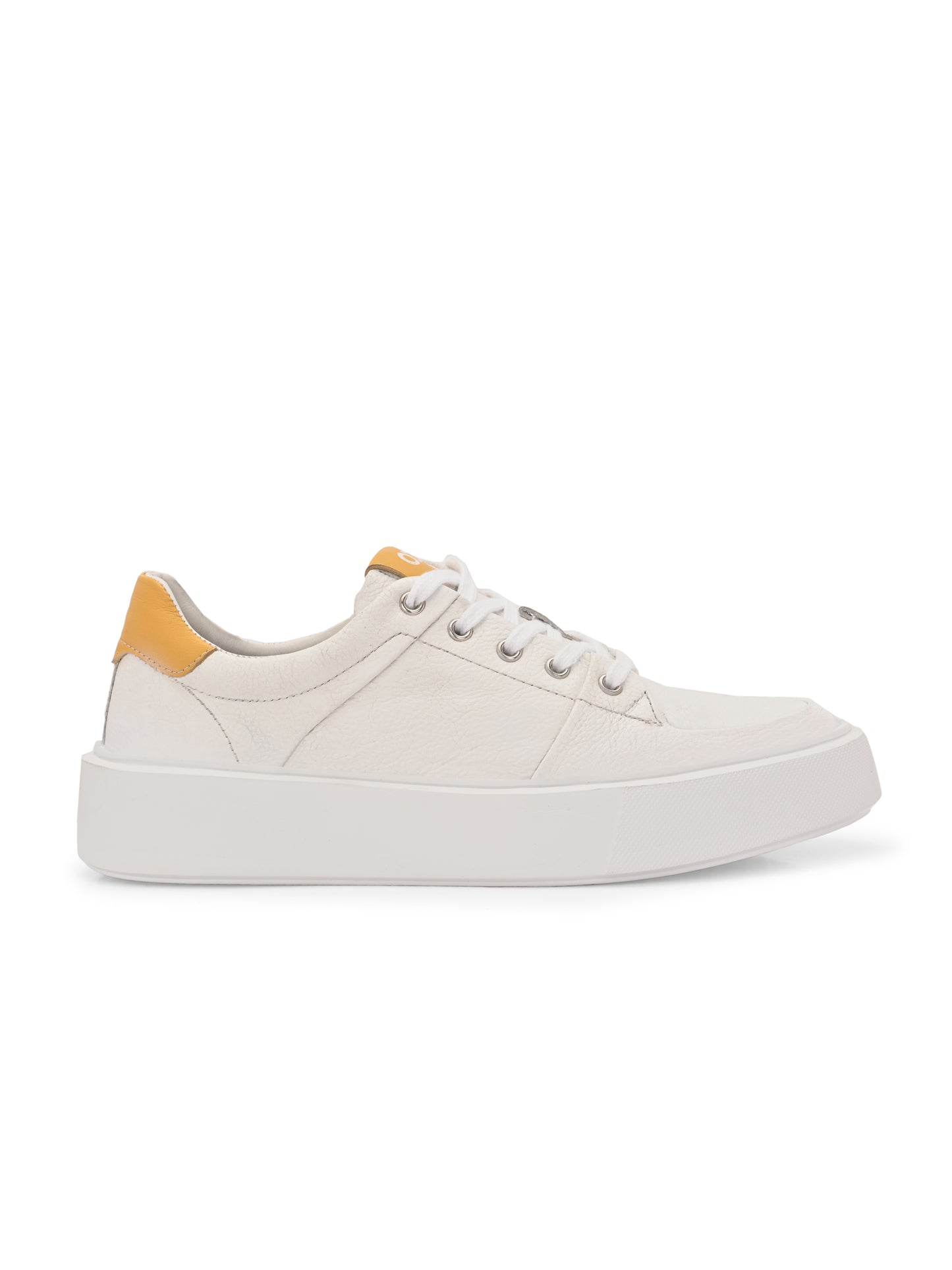 Velocity White Tan Leather Sneakers