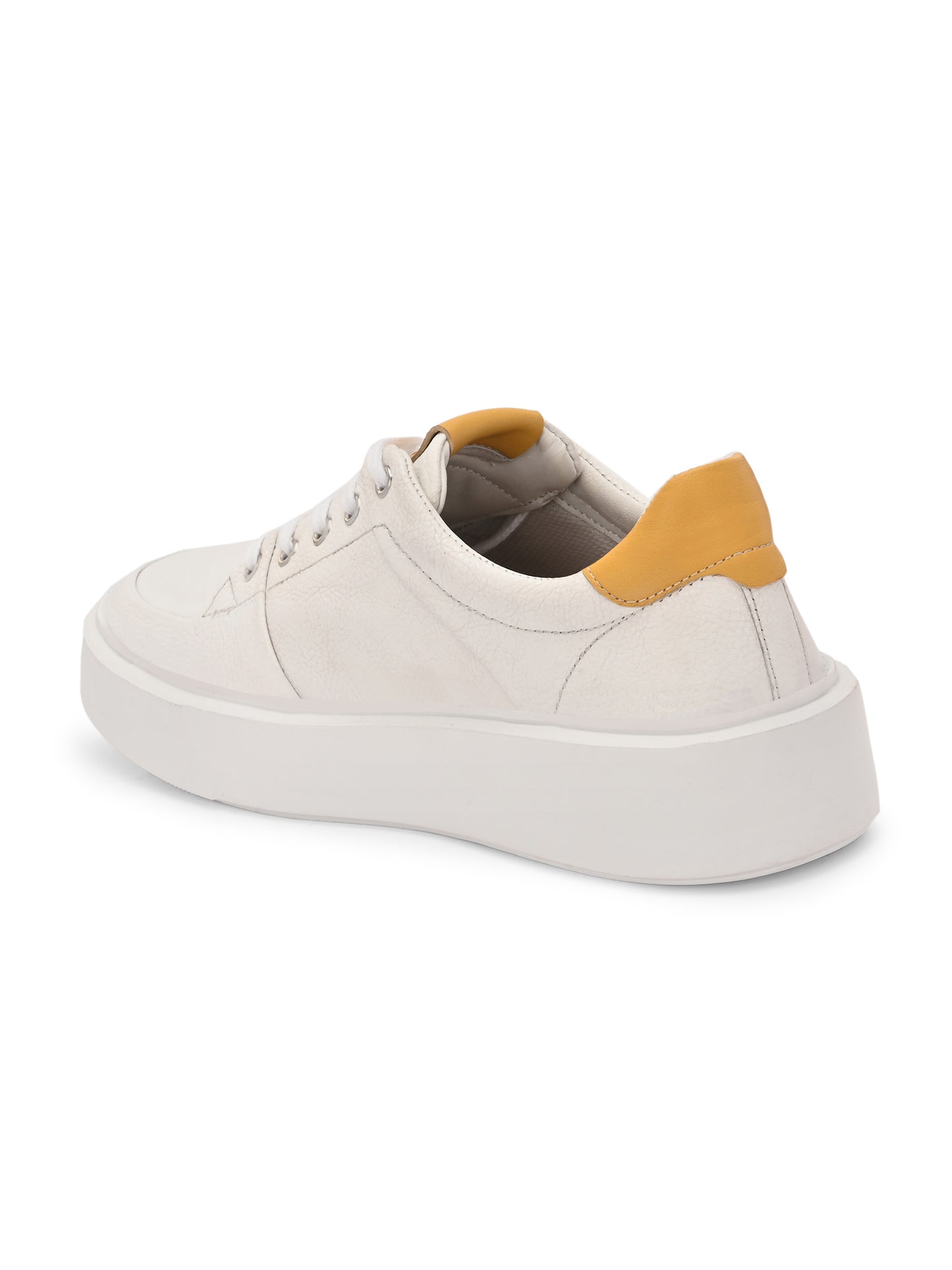 Velocity White Tan Leather Sneakers