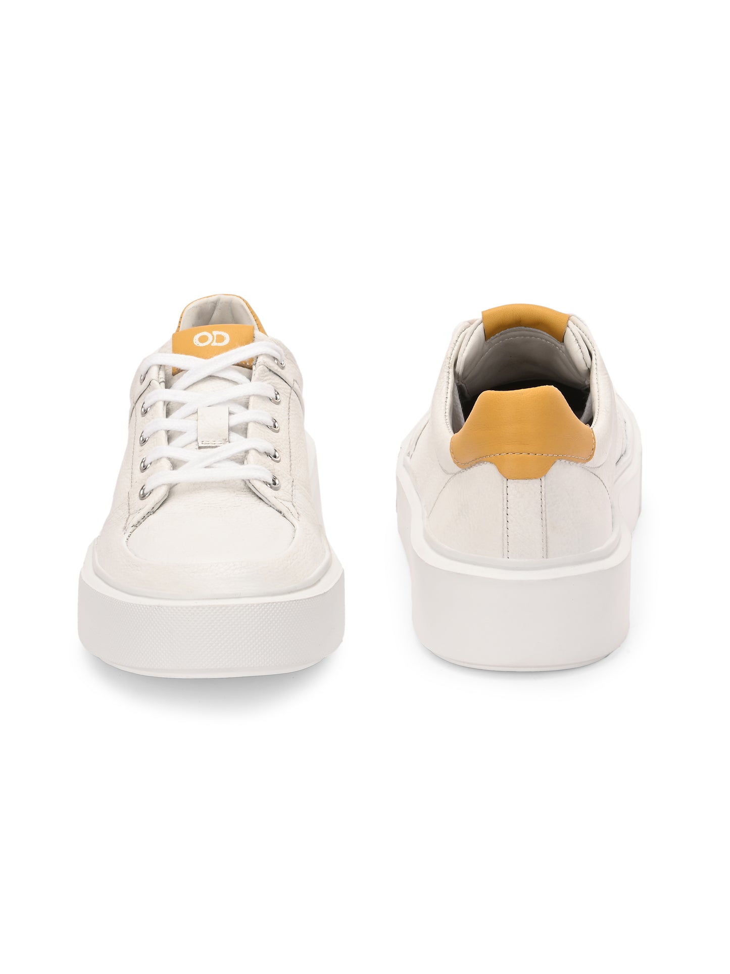 Velocity White Tan Leather Sneakers