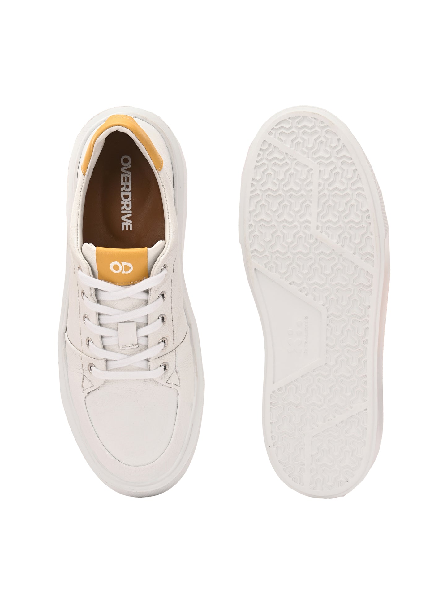 Velocity White Tan Leather Sneakers