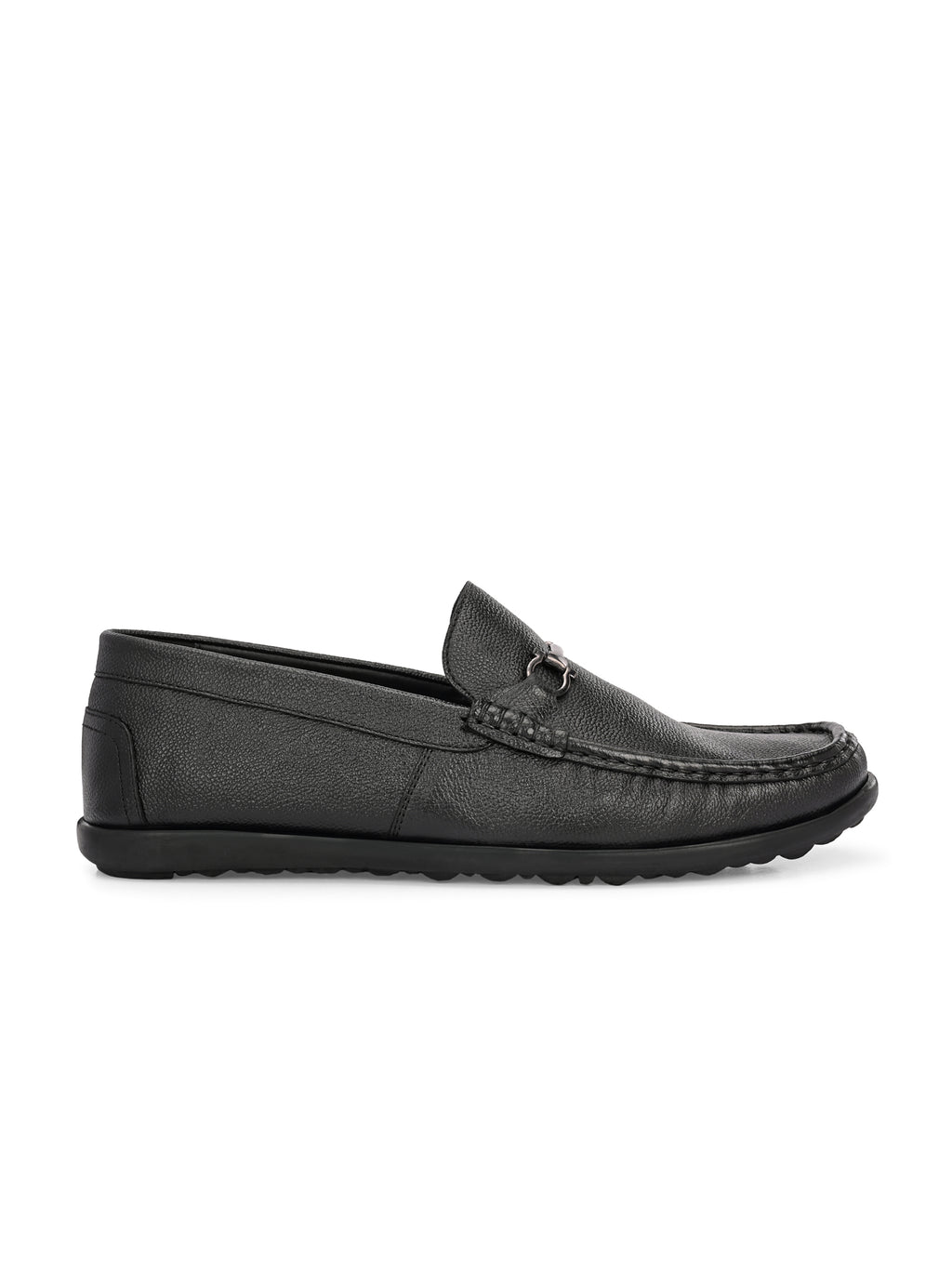 Signature Black Buckle Loafers