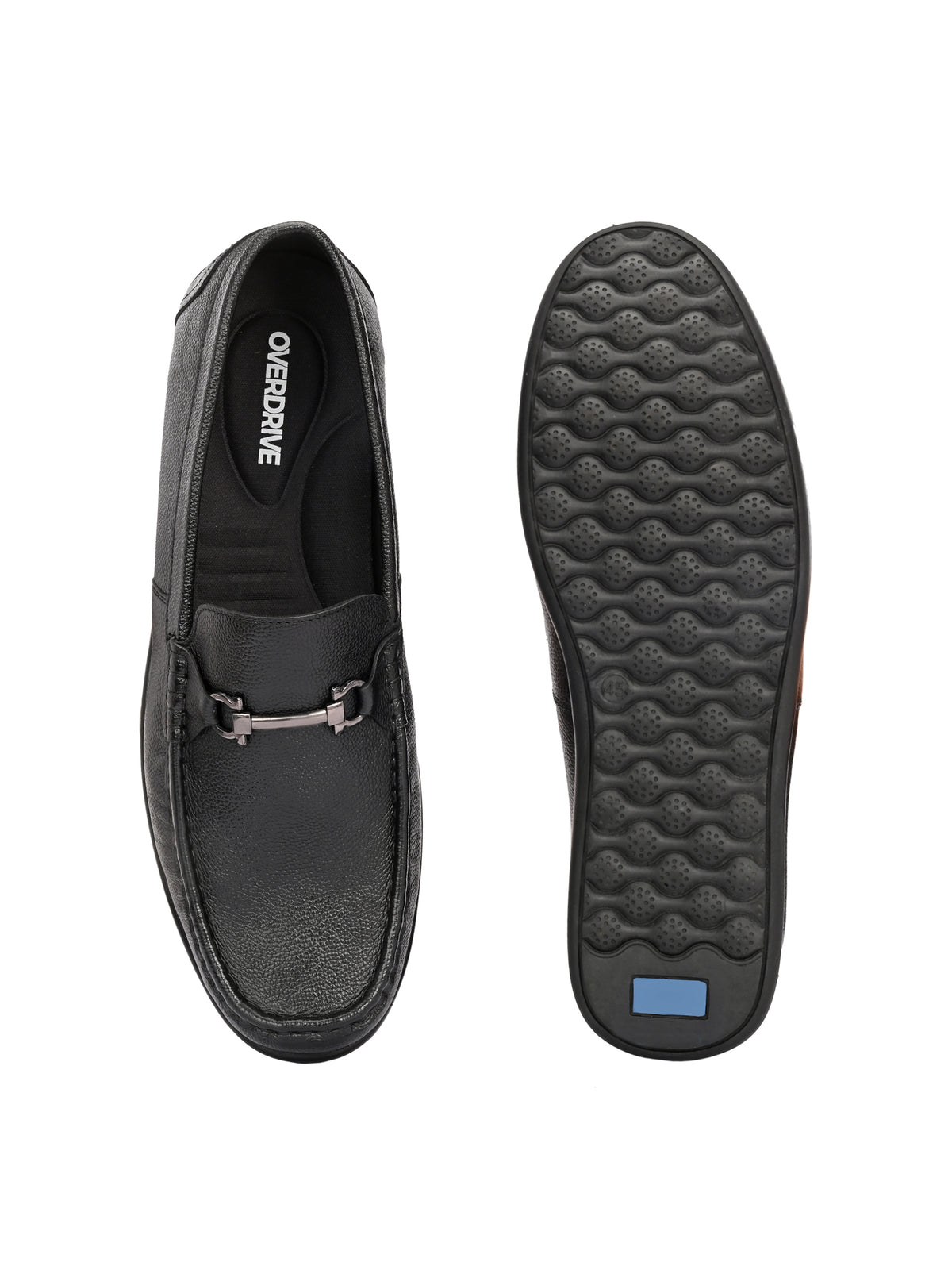 Signature Black Buckle Loafers