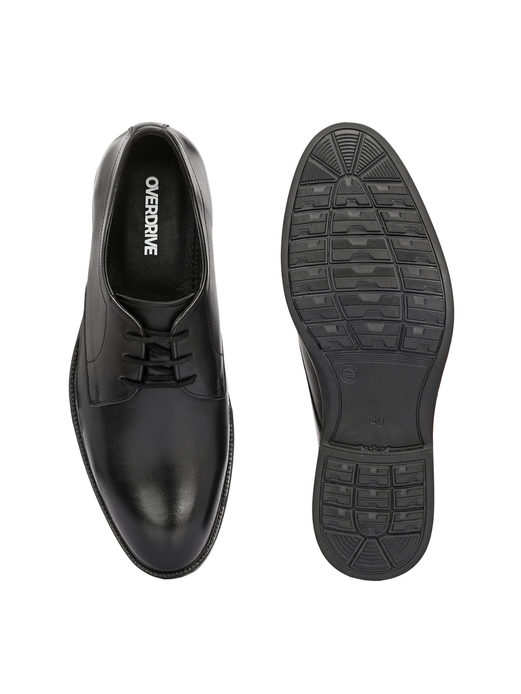 Urban Black Leather Formal  Lace-Up For men