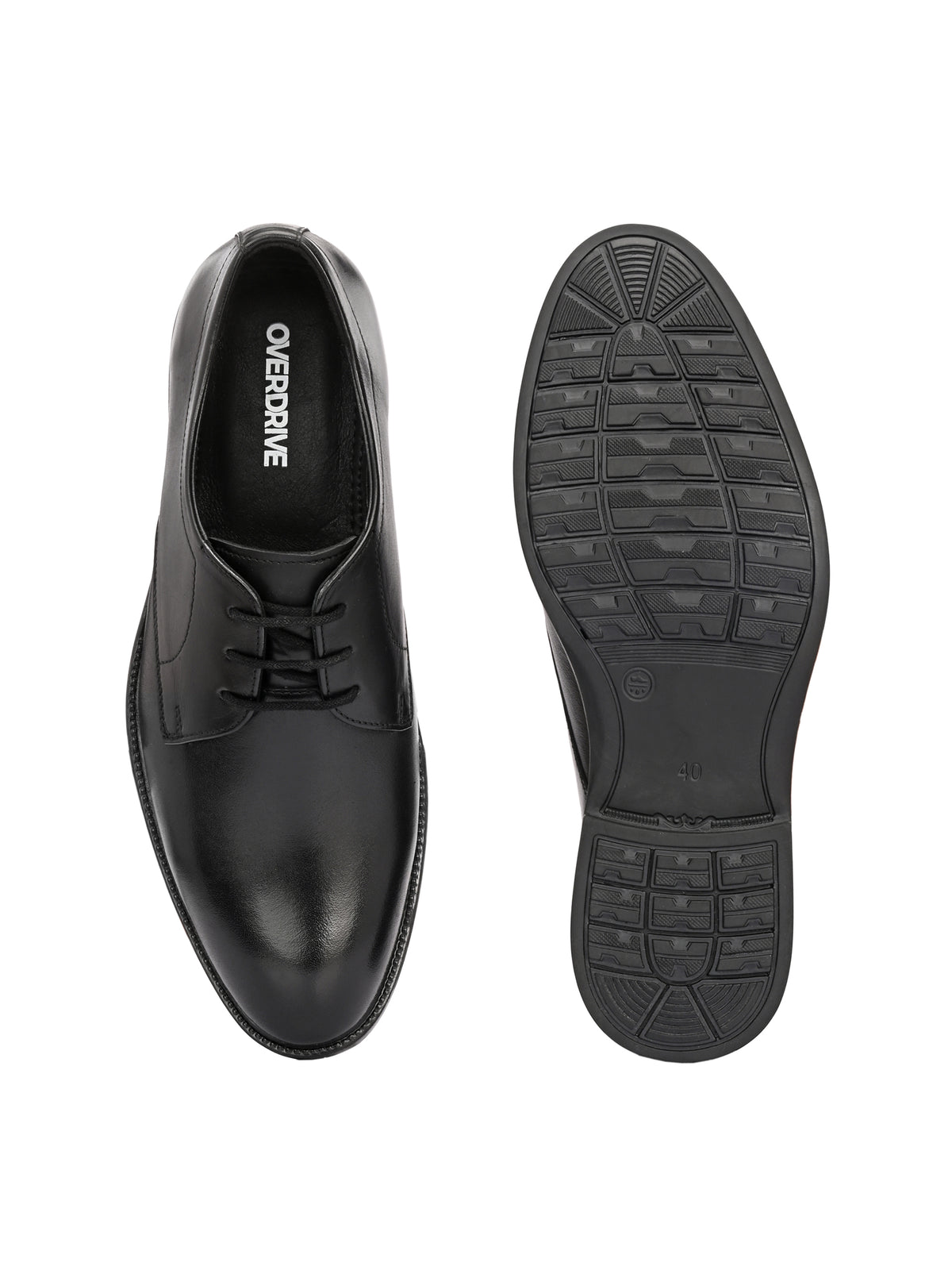 Urban Black Leather Formal  Lace-Up For men