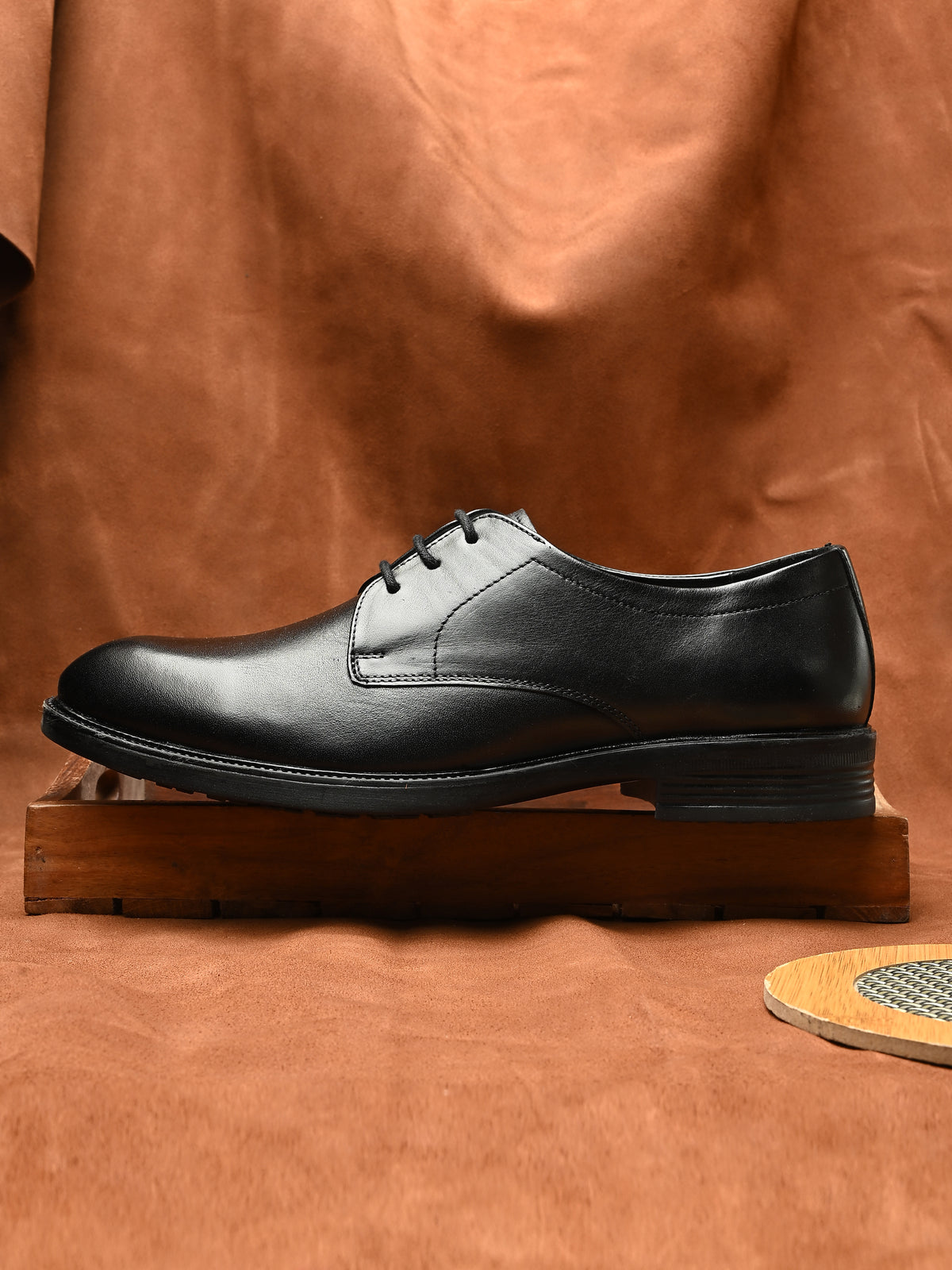 Urban Black Leather Formal  Lace-Up For men