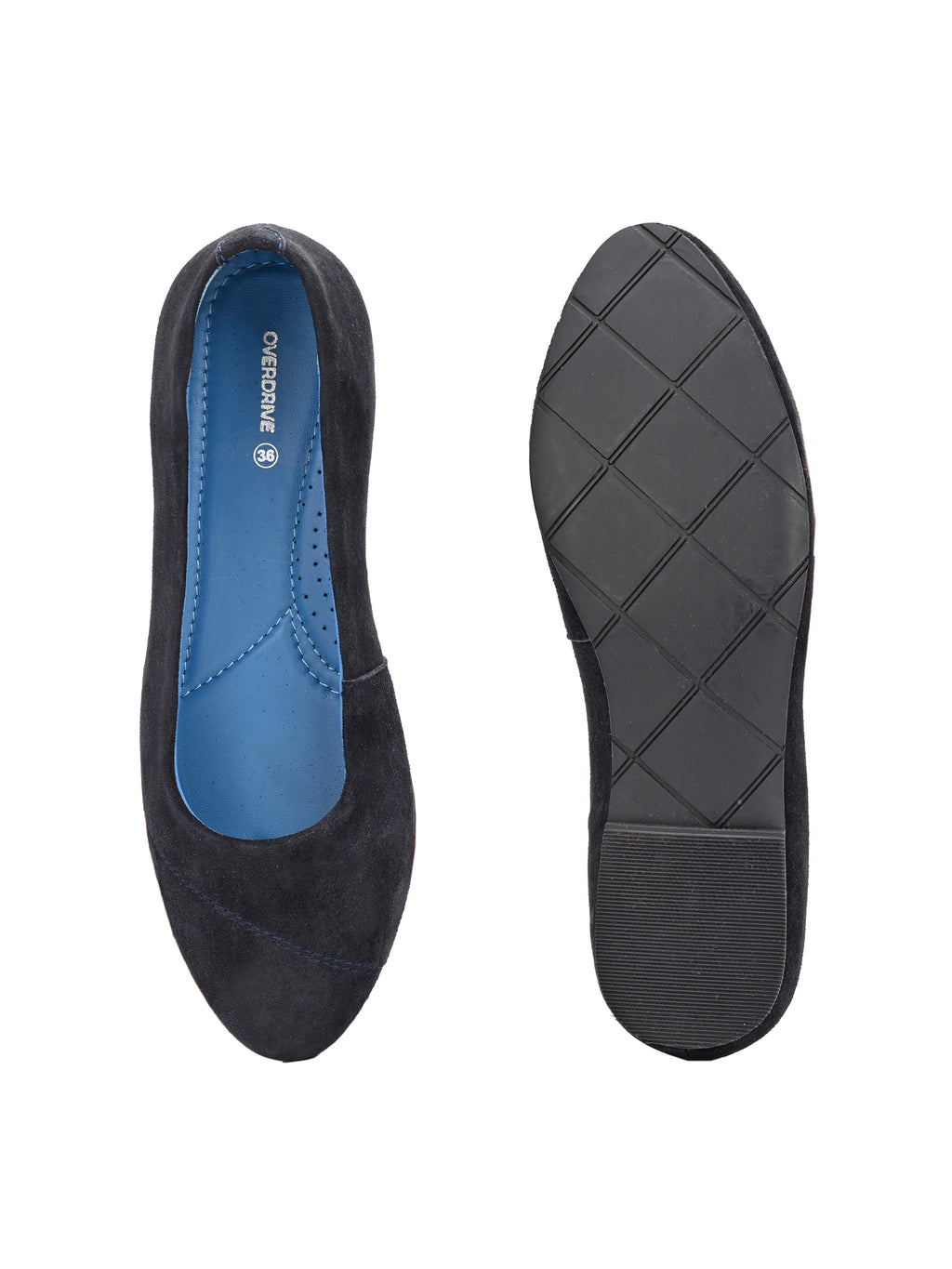 Charcoal Classic Suede Ballerinas