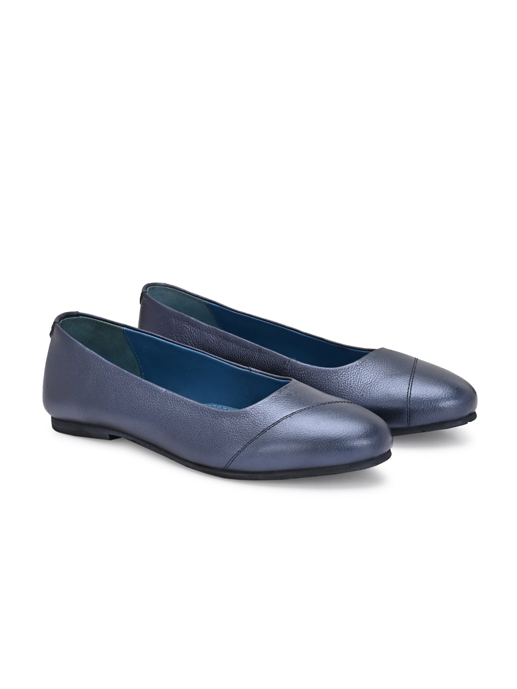 Indigo Luxe Genuine Leather Ballerinas