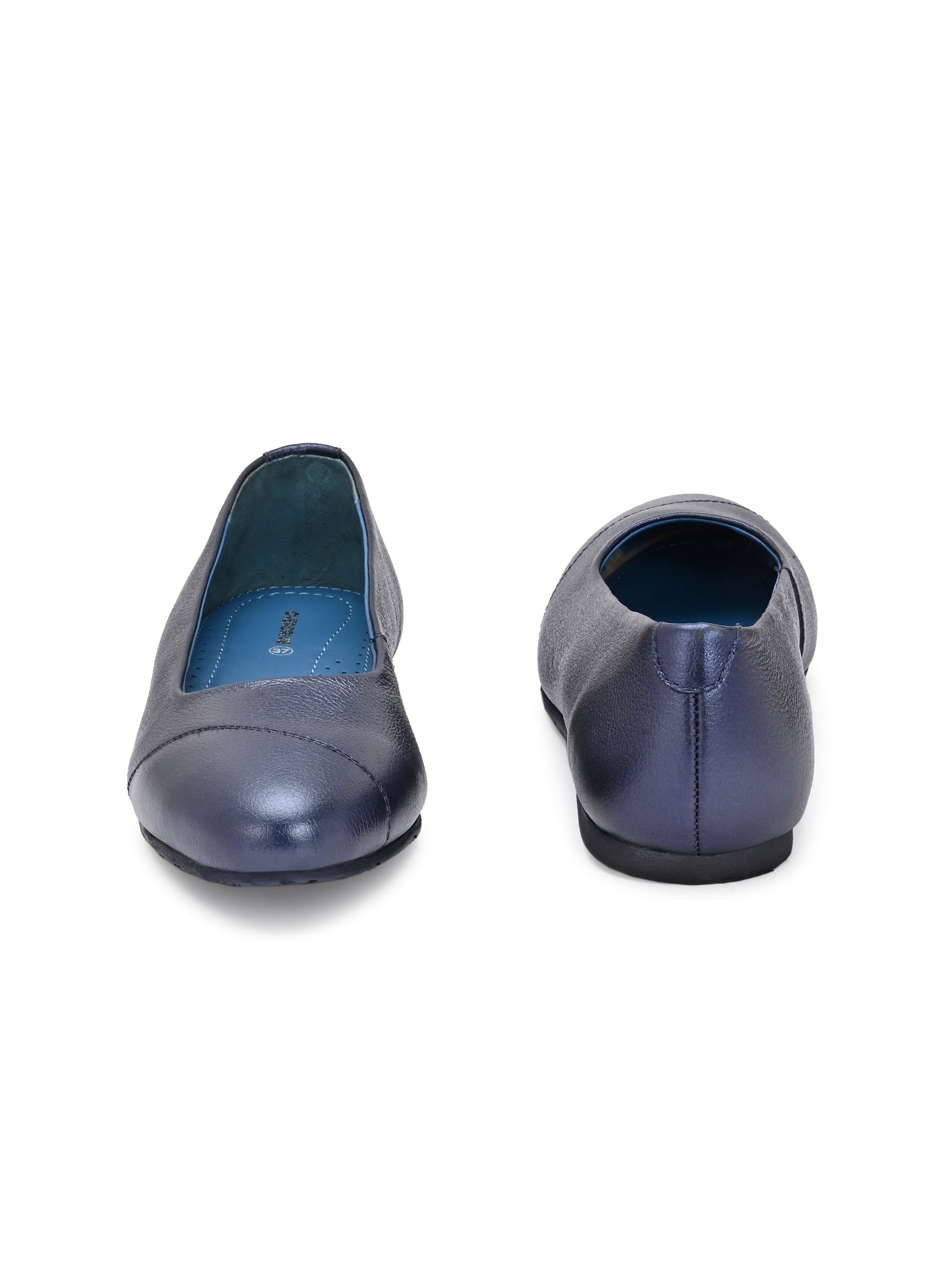 Indigo Luxe Genuine Leather Ballerinas