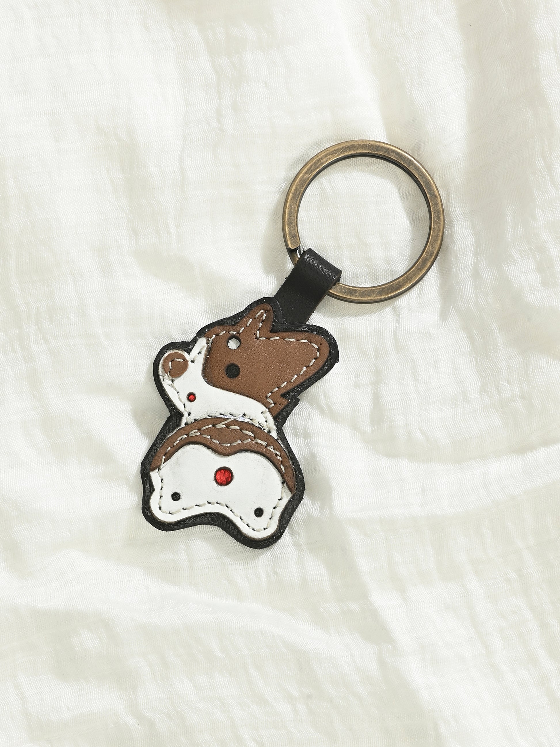 Puppy Love Leather Key Ring