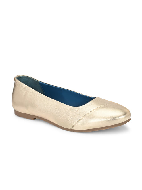 Champagne Gold Classic Ballet Flats