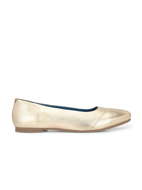 Champagne Gold Classic Ballet Flats