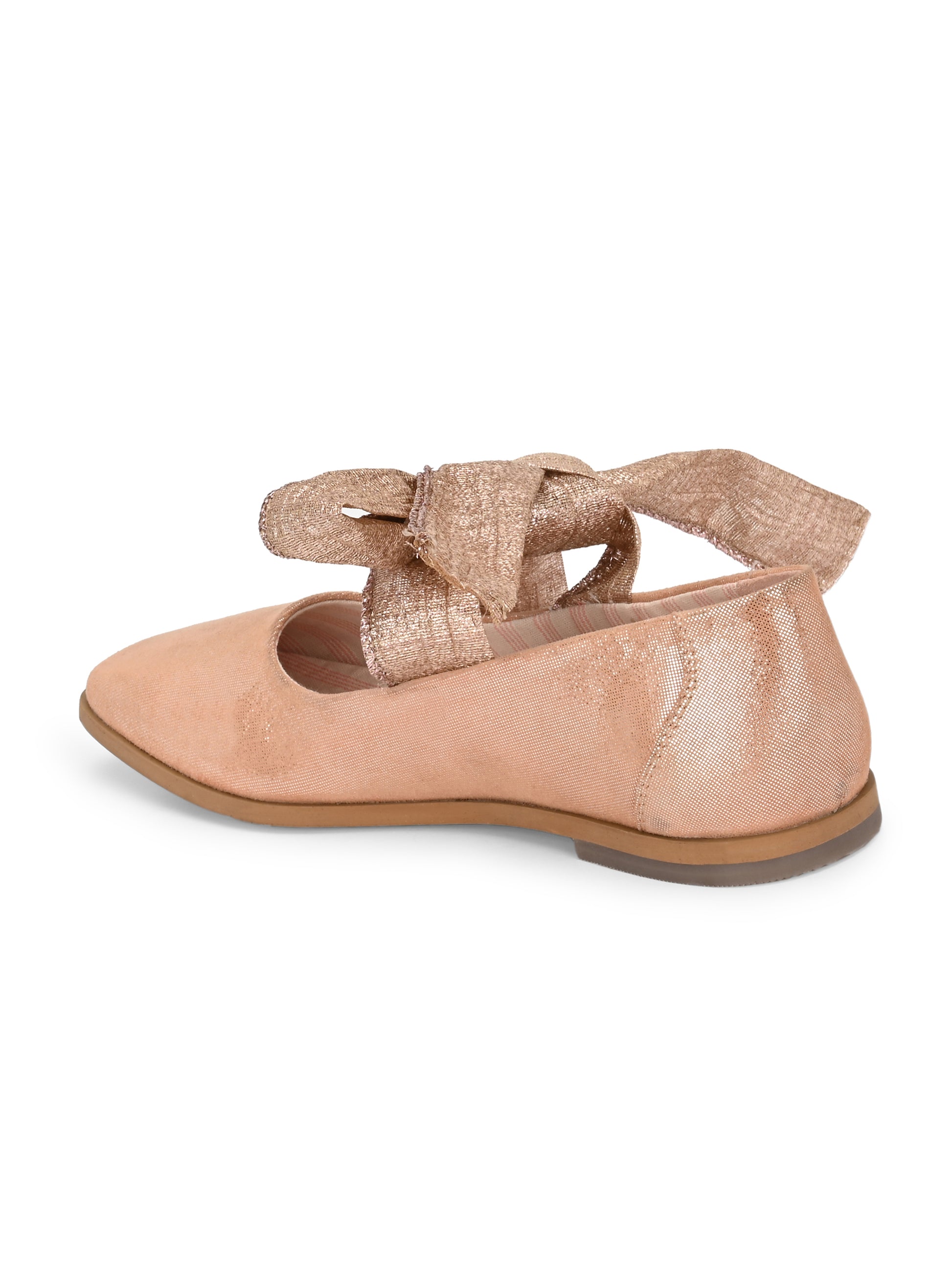 Rose Gold Ribbon -Tie Ballerinas