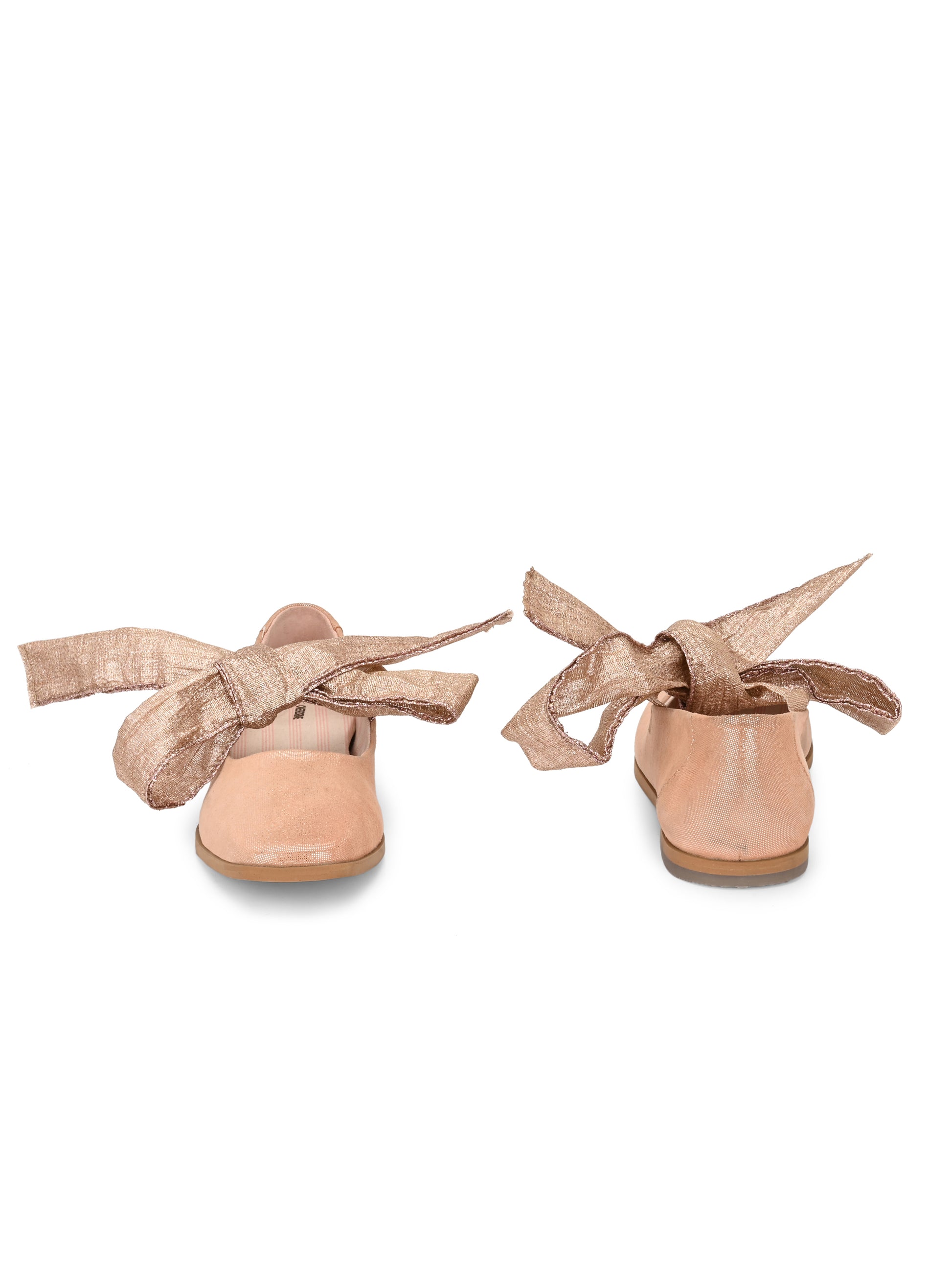 Rose Gold Ribbon -Tie Ballerinas