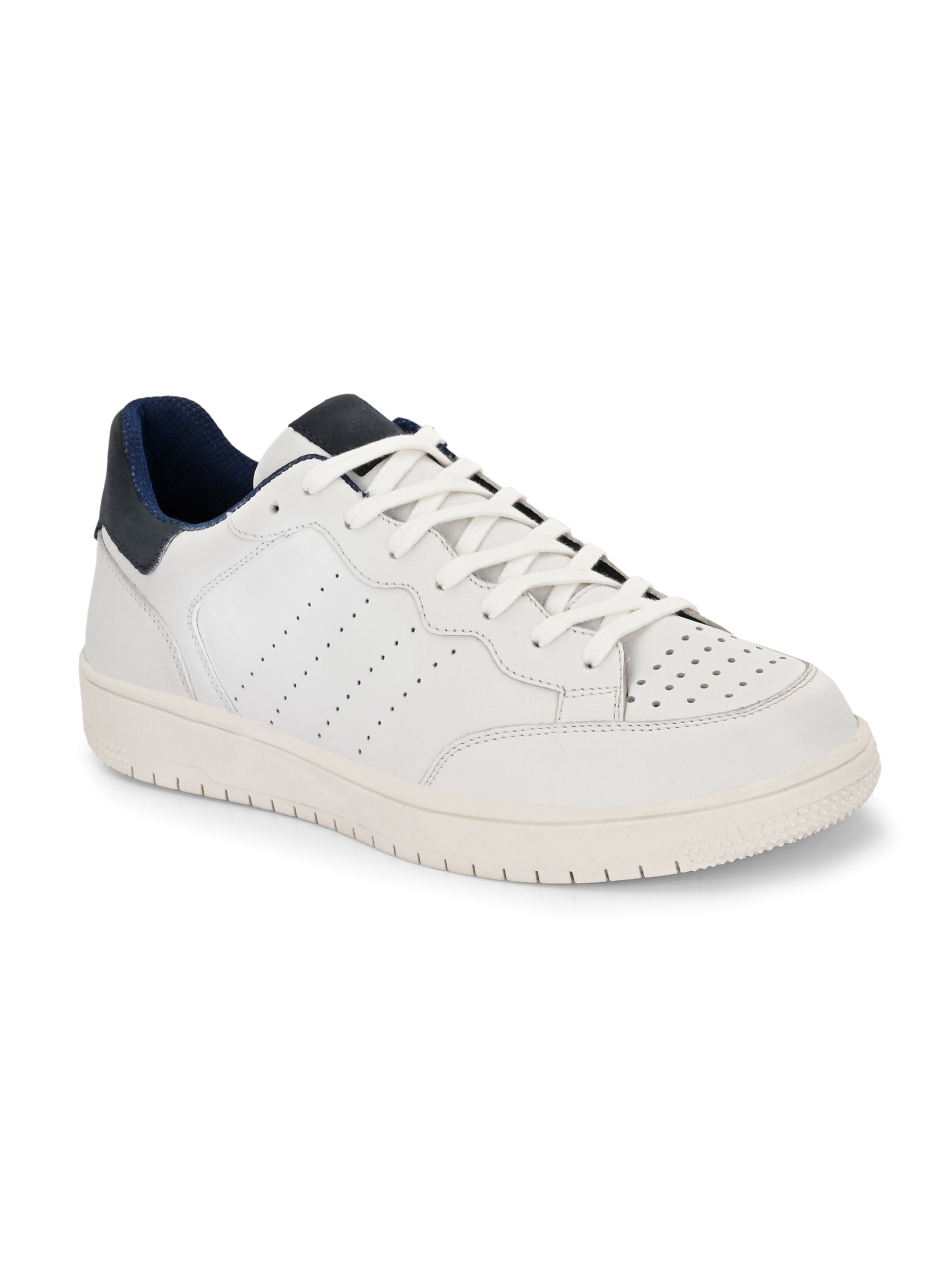 Ivory Fade Court Sneakers – White & Grey Leather