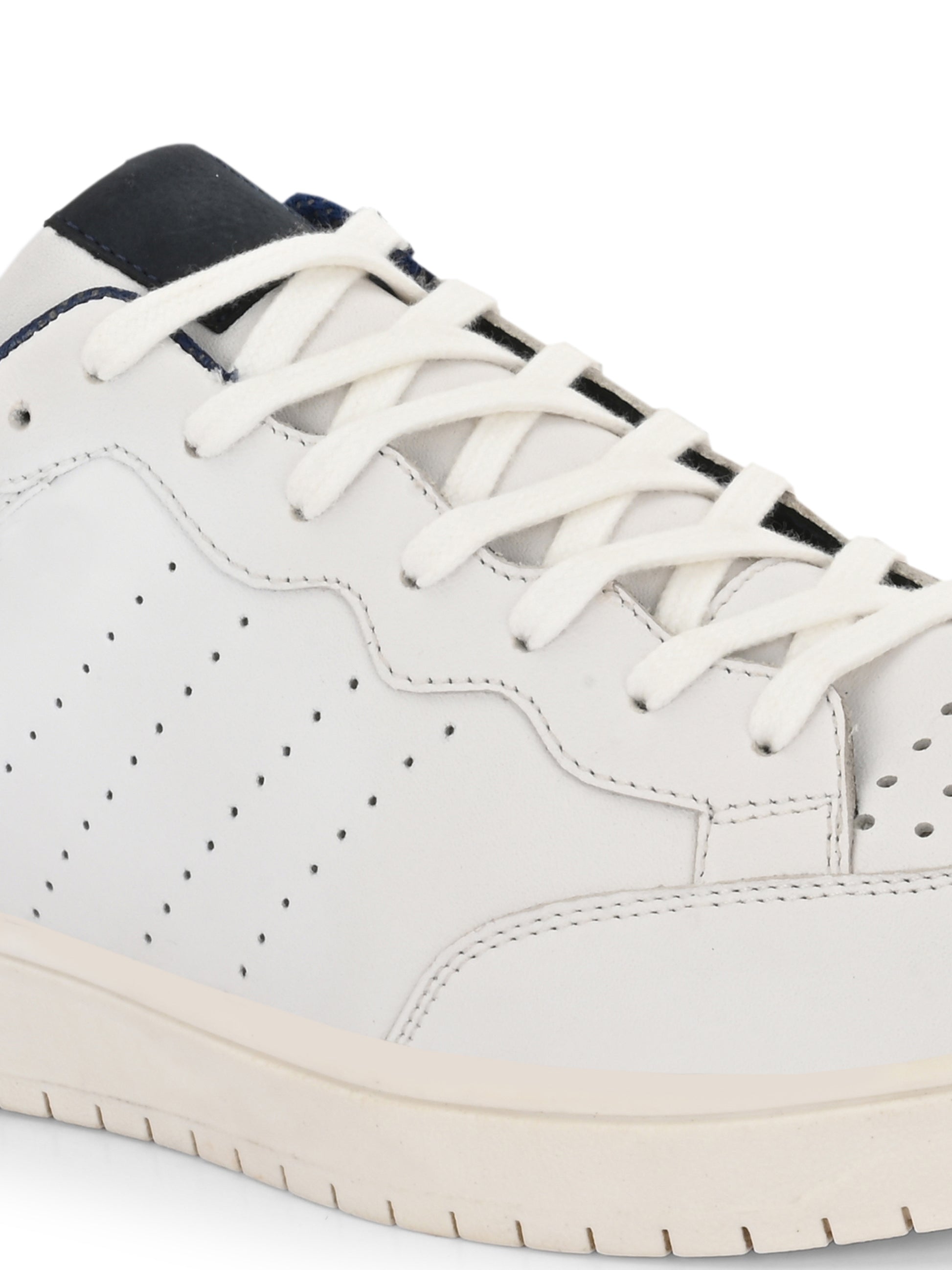 Ivory Fade Court Sneakers – White & Grey Leather