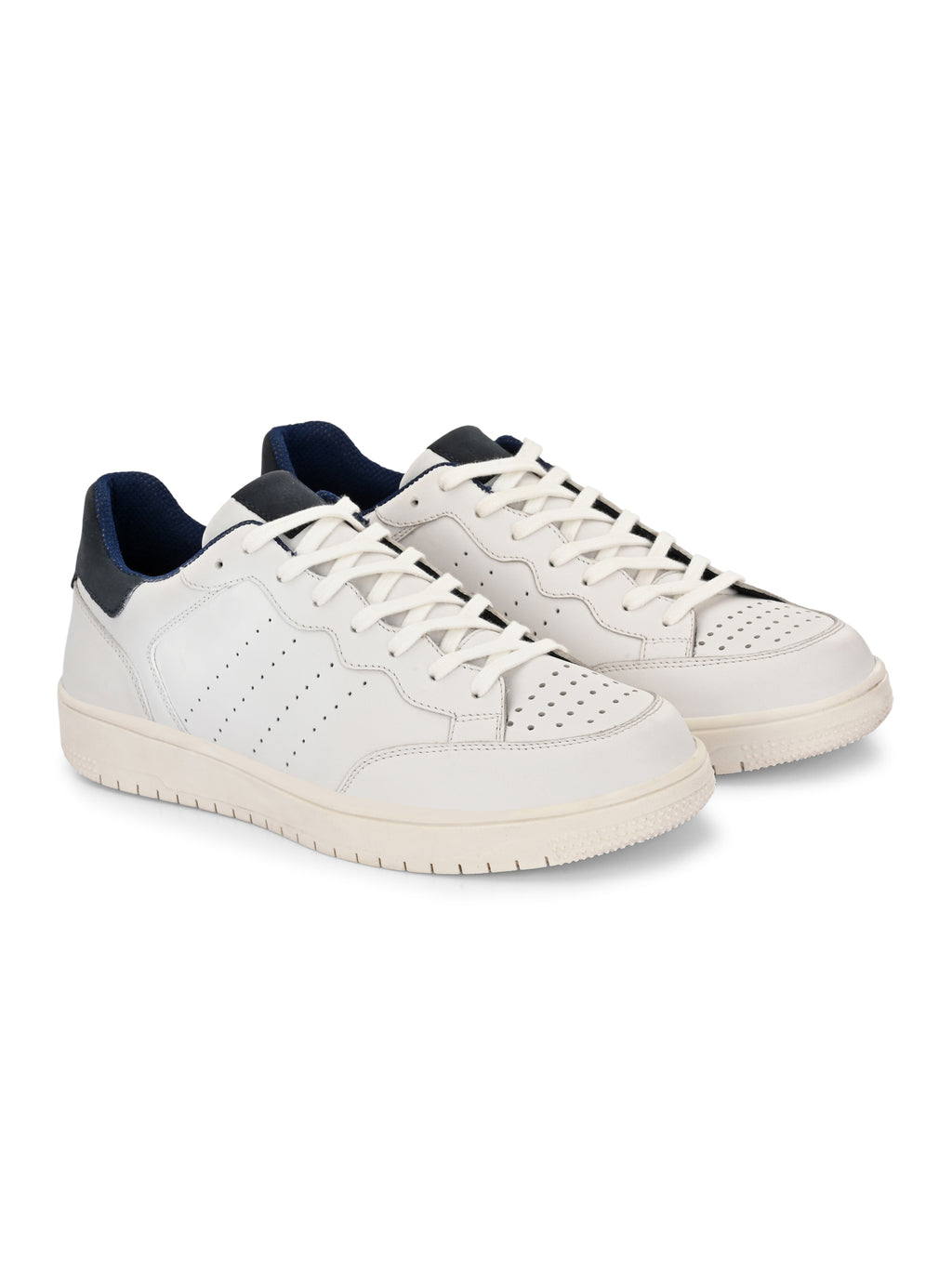 Ivory Fade Court Sneakers – White & Grey Leather